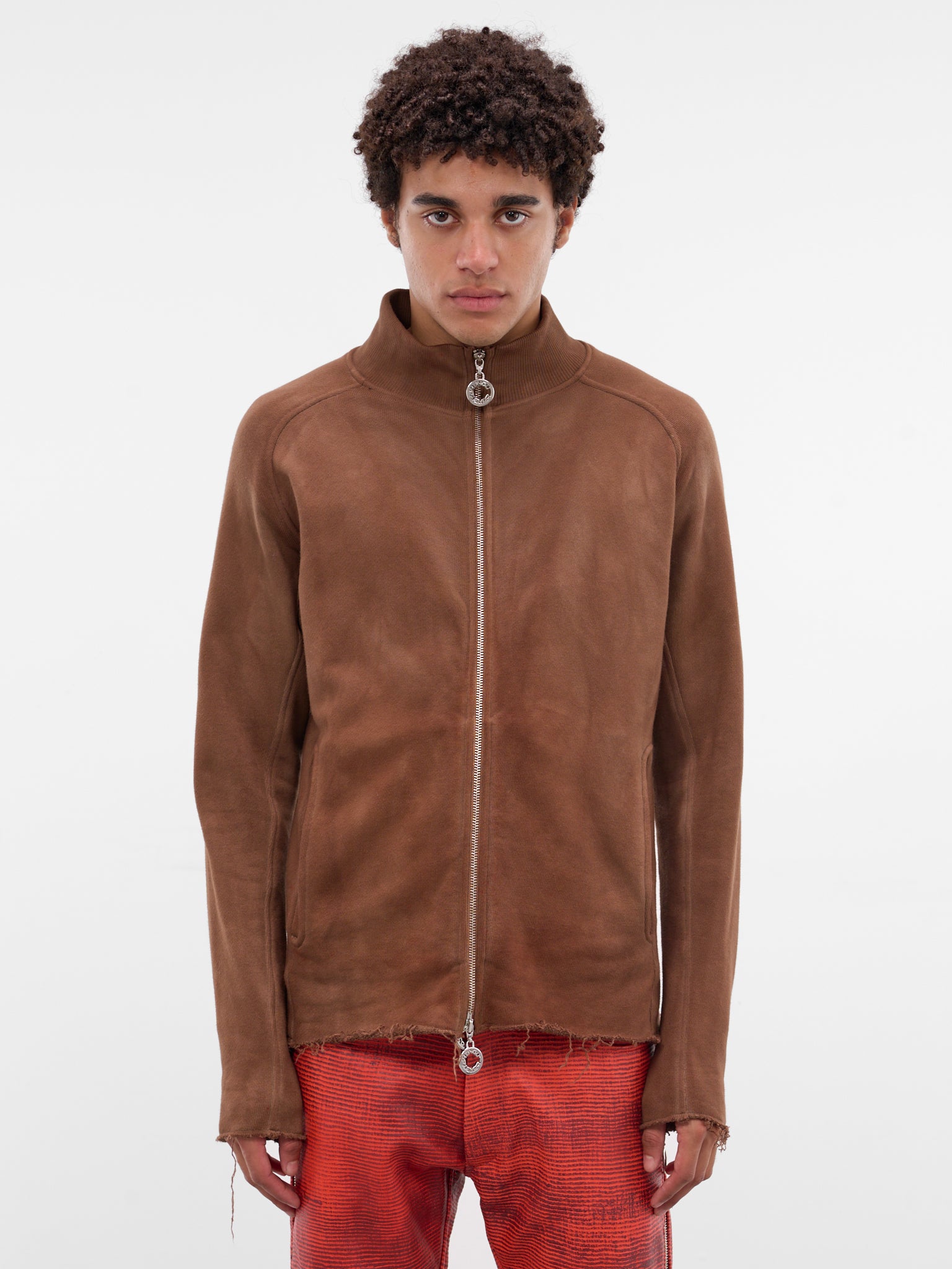 Brown Essential Jersey Zip Jacket (TOP-ESSZIP-BROWN)