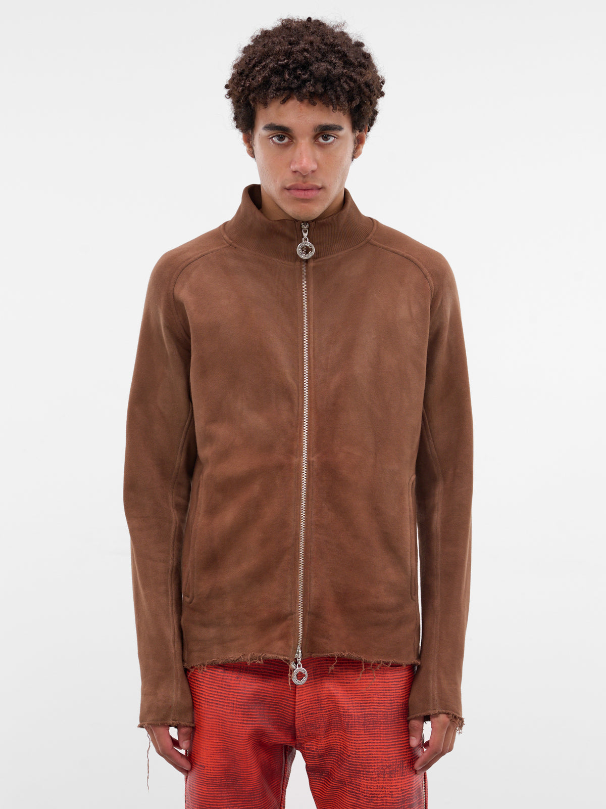Brown Essential Jersey Zip Jacket (TOP-ESSZIP-BROWN)