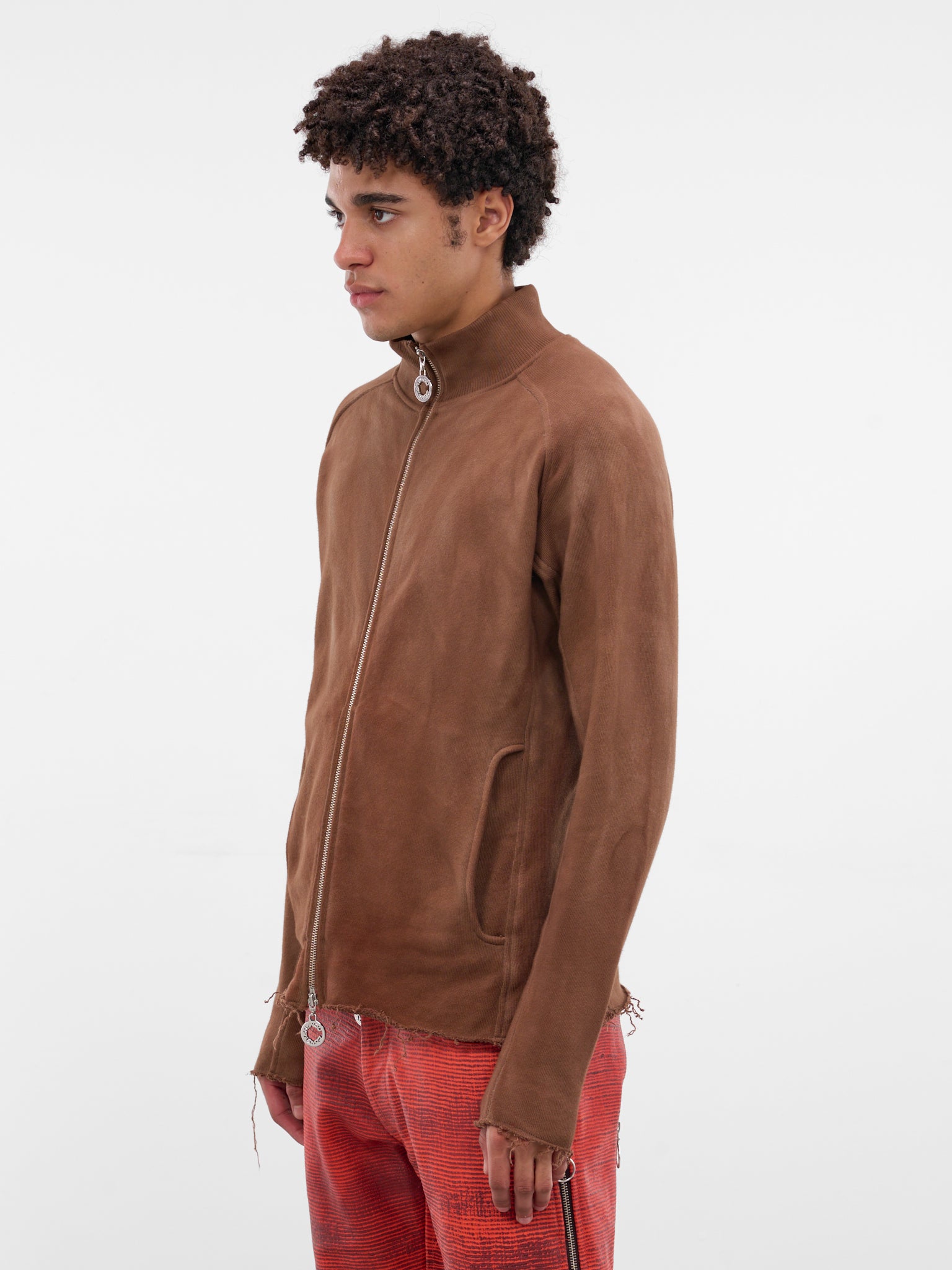 Brown Essential Jersey Zip Jacket (TOP-ESSZIP-BROWN)