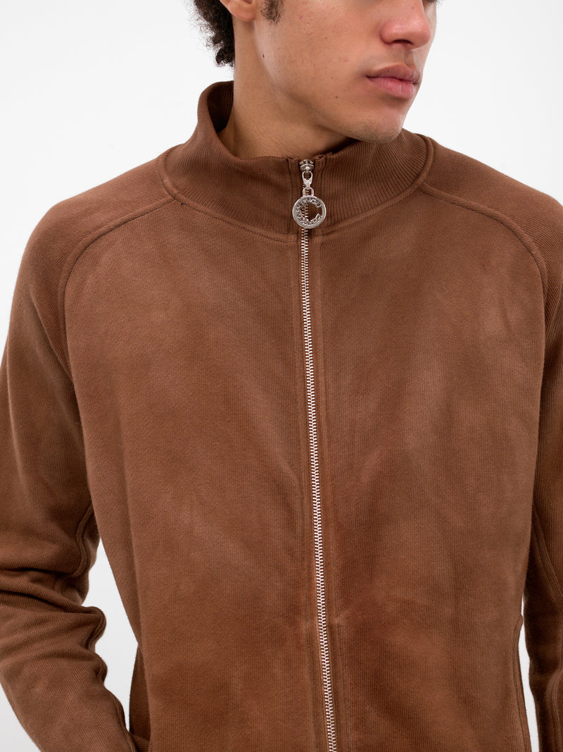 Brown Essential Jersey Zip Jacket (TOP-ESSZIP-BROWN)