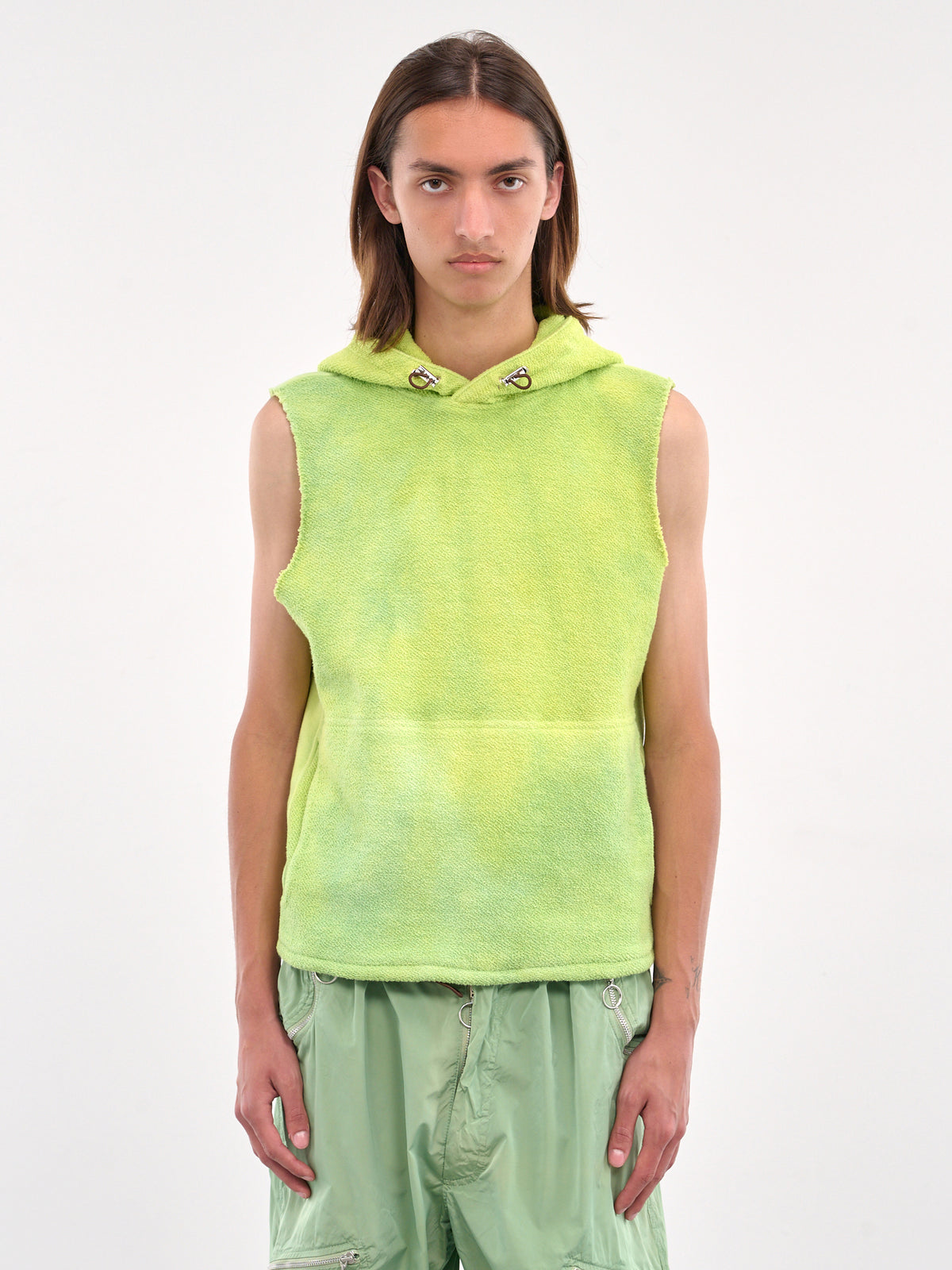 Sleeveless Hoodie (TOP-HOODJERS-LIGHT-GREEN)
