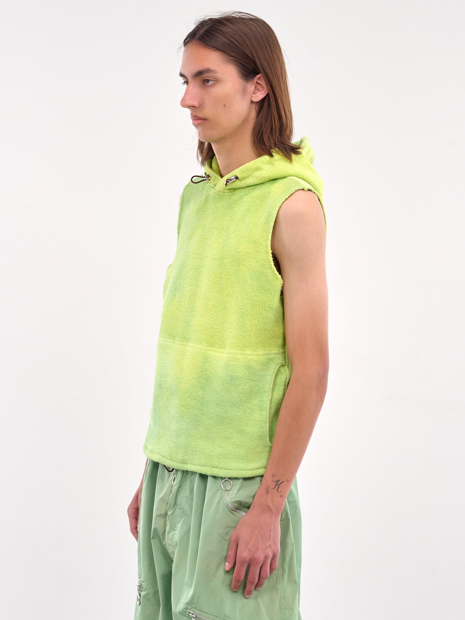Sleeveless Hoodie (TOP-HOODJERS-LIGHT-GREEN)