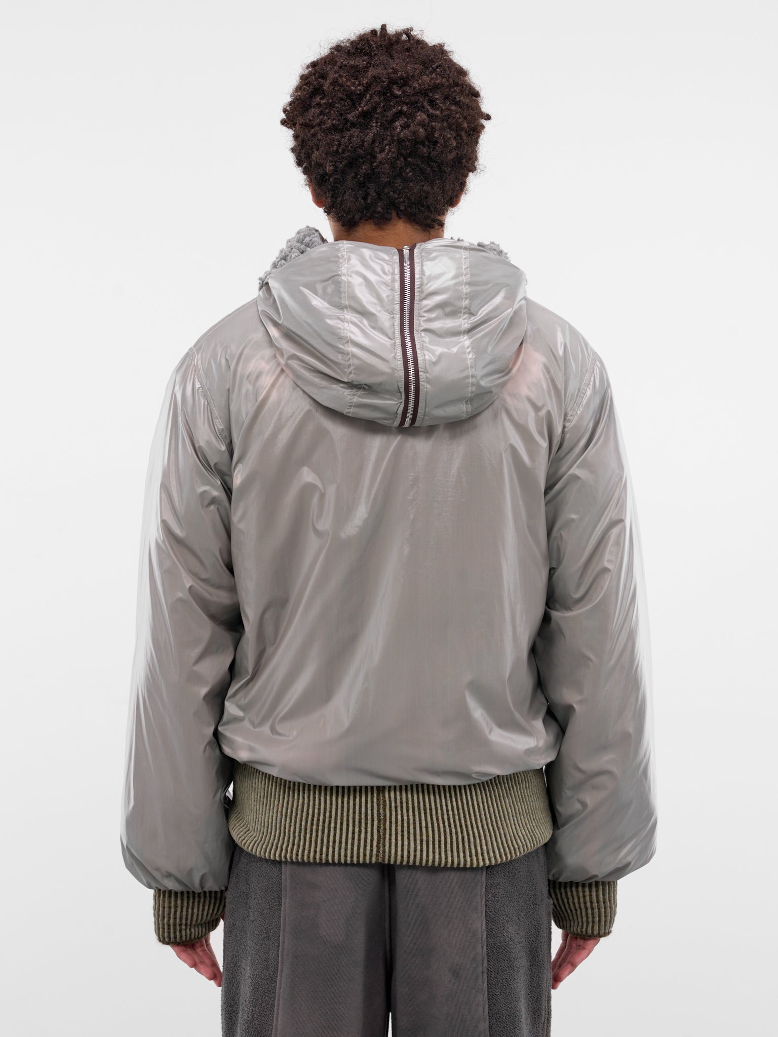 Green Thermo Reactive Bomber Jacket (TOP-THERMOBOMB-GREEN-PINK)