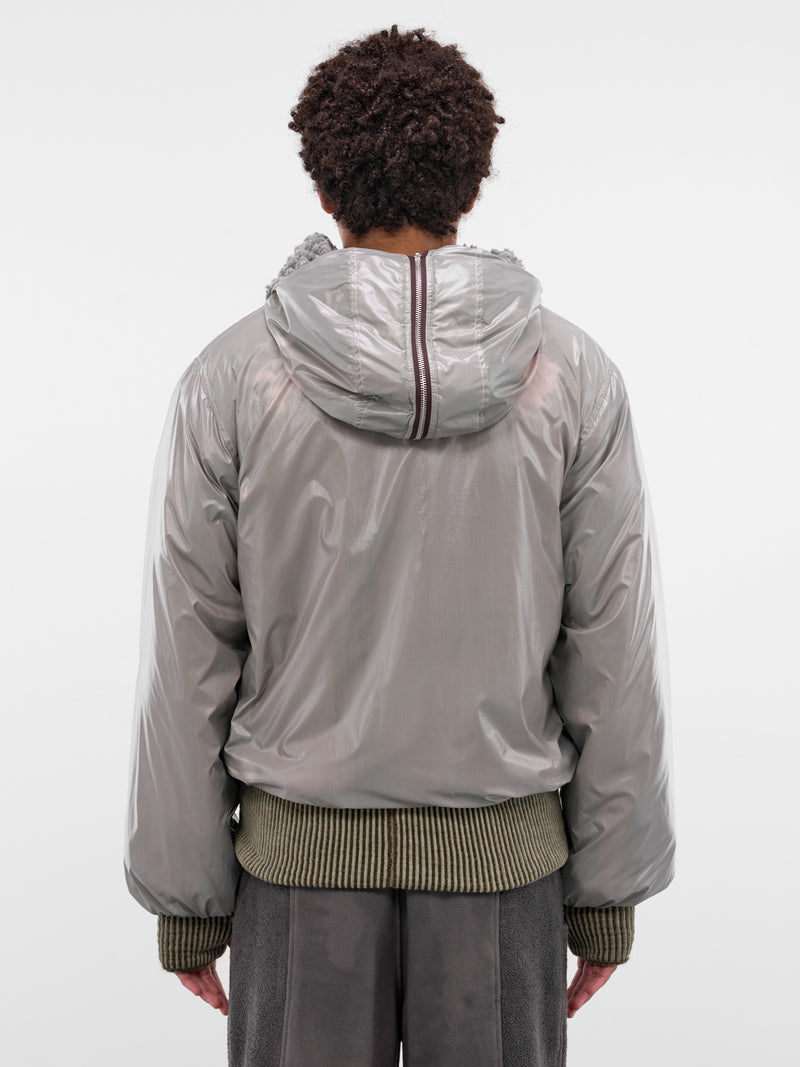 Green Thermo Reactive Bomber Jacket (TOP-THERMOBOMB-GREEN-PINK)