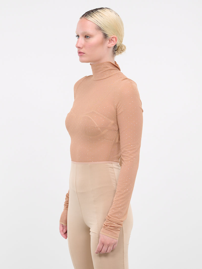 Cut-Out Glitter Bodysuit (TOP057-BESLV)