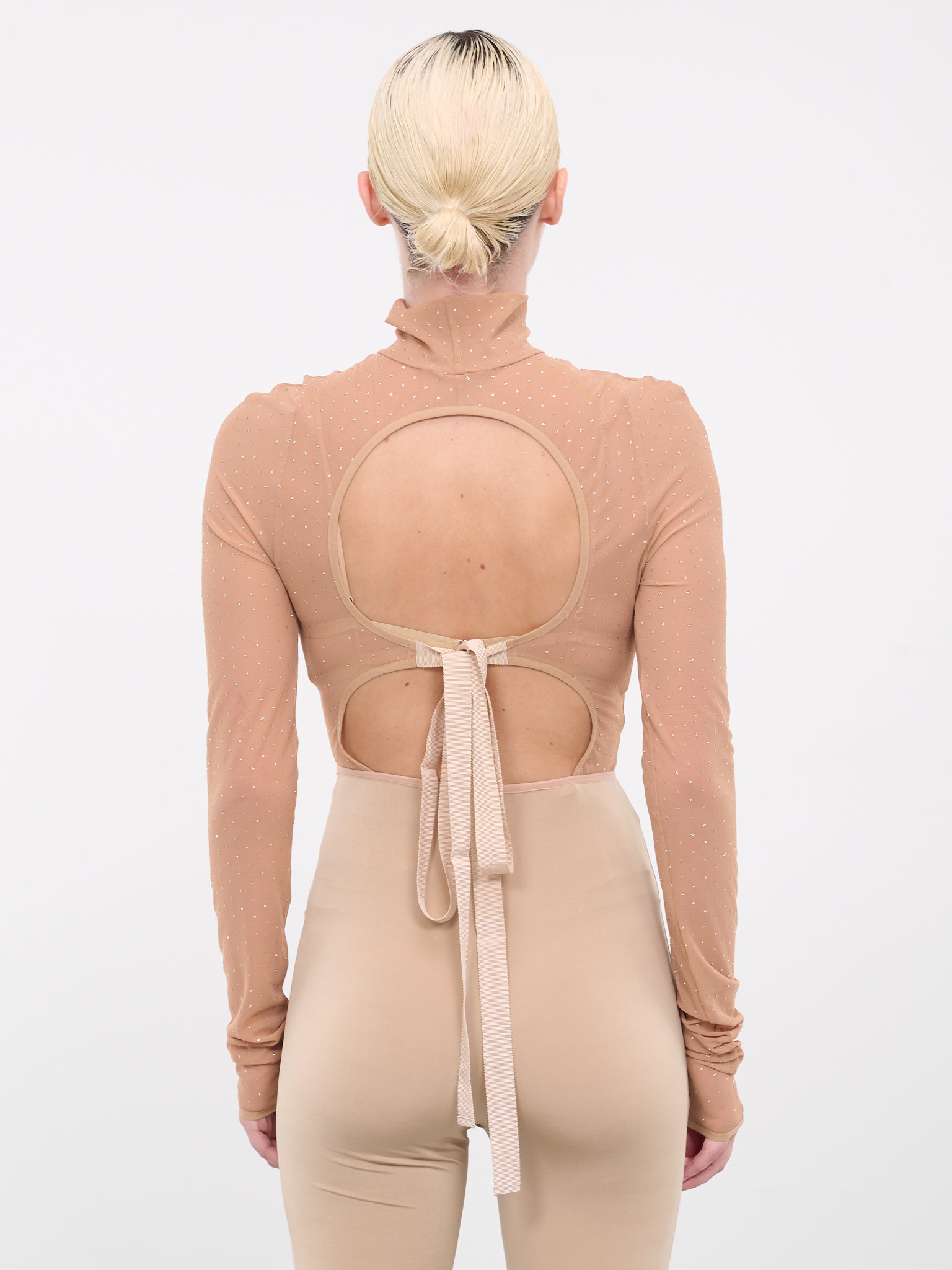 Cut-Out Glitter Bodysuit (TOP057-BESLV)