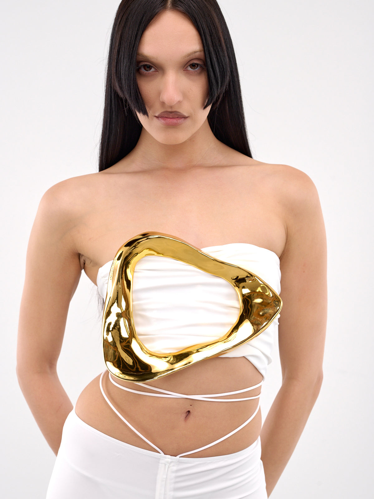 Anqa Belted Crop Top (TOP11-WG-WHITE)