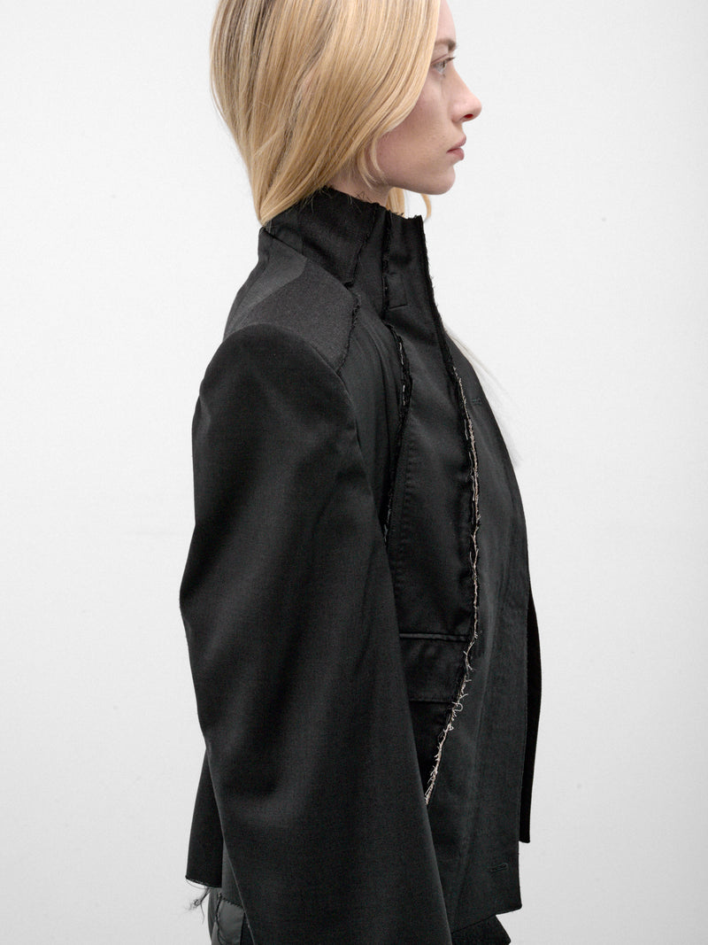 Gray Asymmetric Paneled Torso Jacket (TORSO-JACKET-GREY)