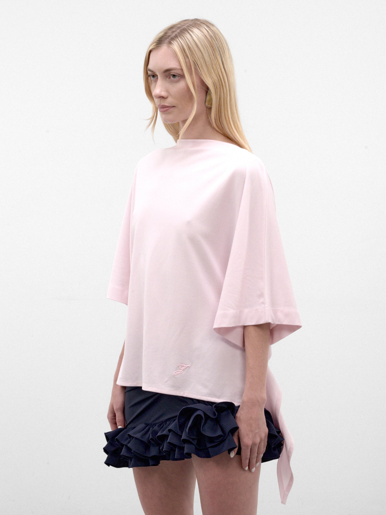 Pink Moisson Draped Vent Tee (TOW00908AJ00254-PINK)