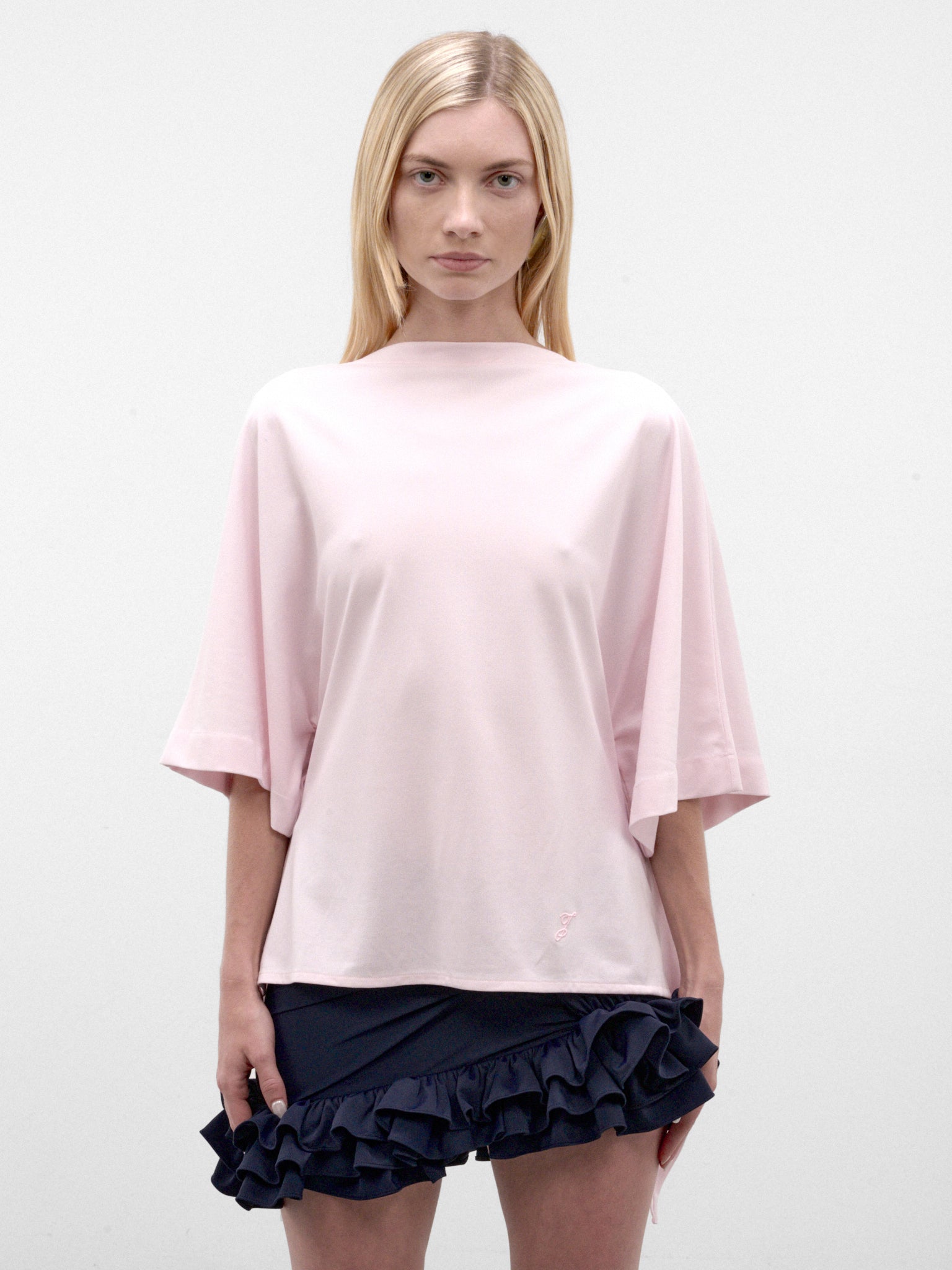 Pink Moisson Draped Vent Tee (TOW00908AJ00254-PINK)