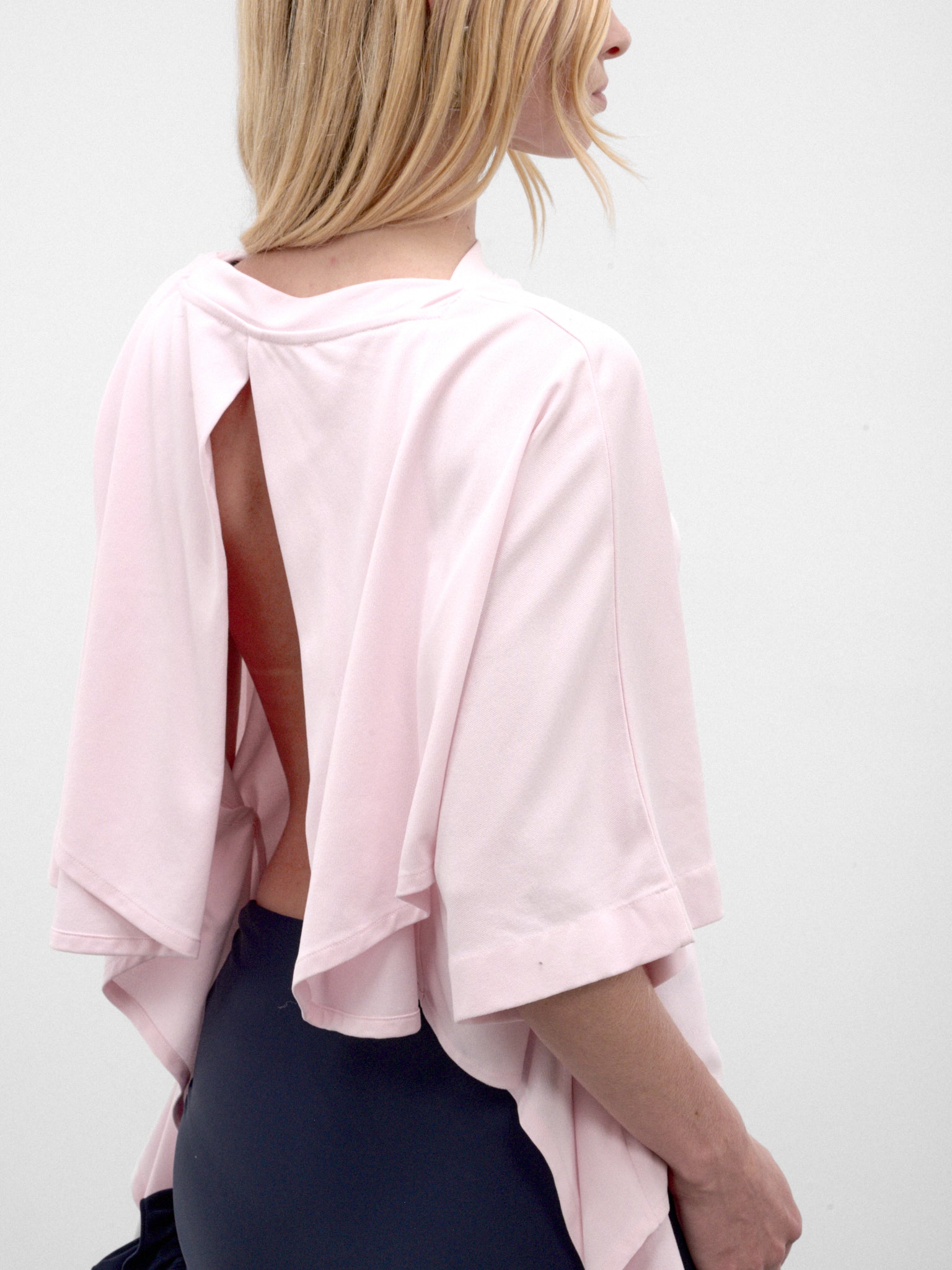 Pink Moisson Draped Vent Tee (TOW00908AJ00254-PINK)