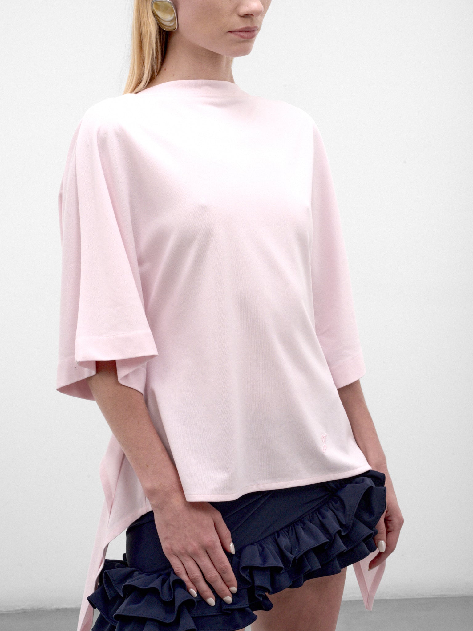 Pink Moisson Draped Vent Tee (TOW00908AJ00254-PINK)