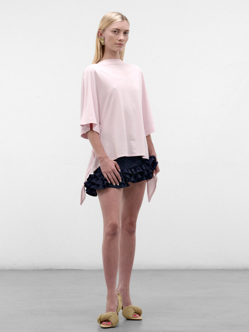 Navy Playa Ruffled Mini Skirt (SKW00680AJ00287-NAVY)