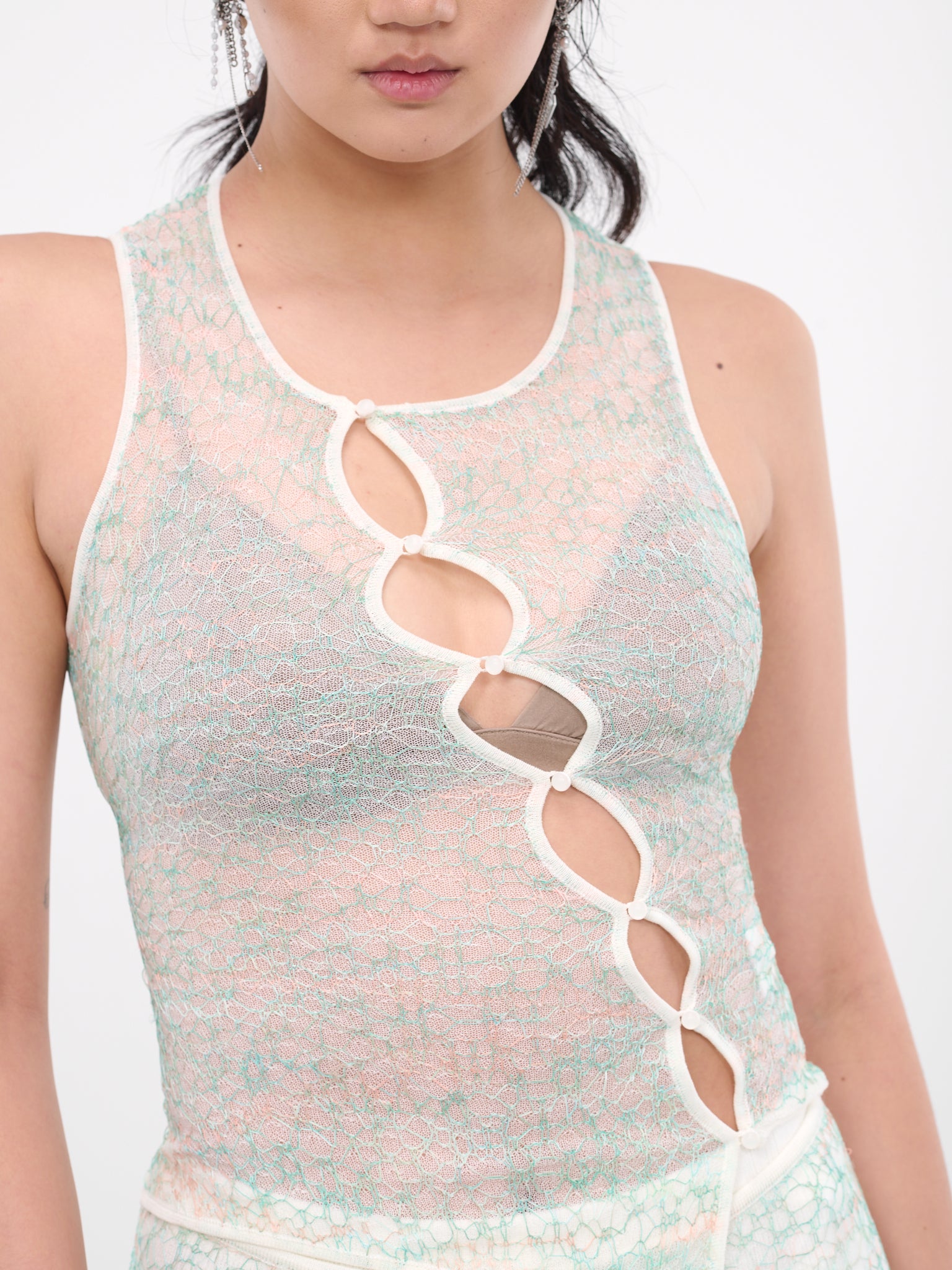 Garter Knit Top (TP007PNK-STRATUS-GREEN)