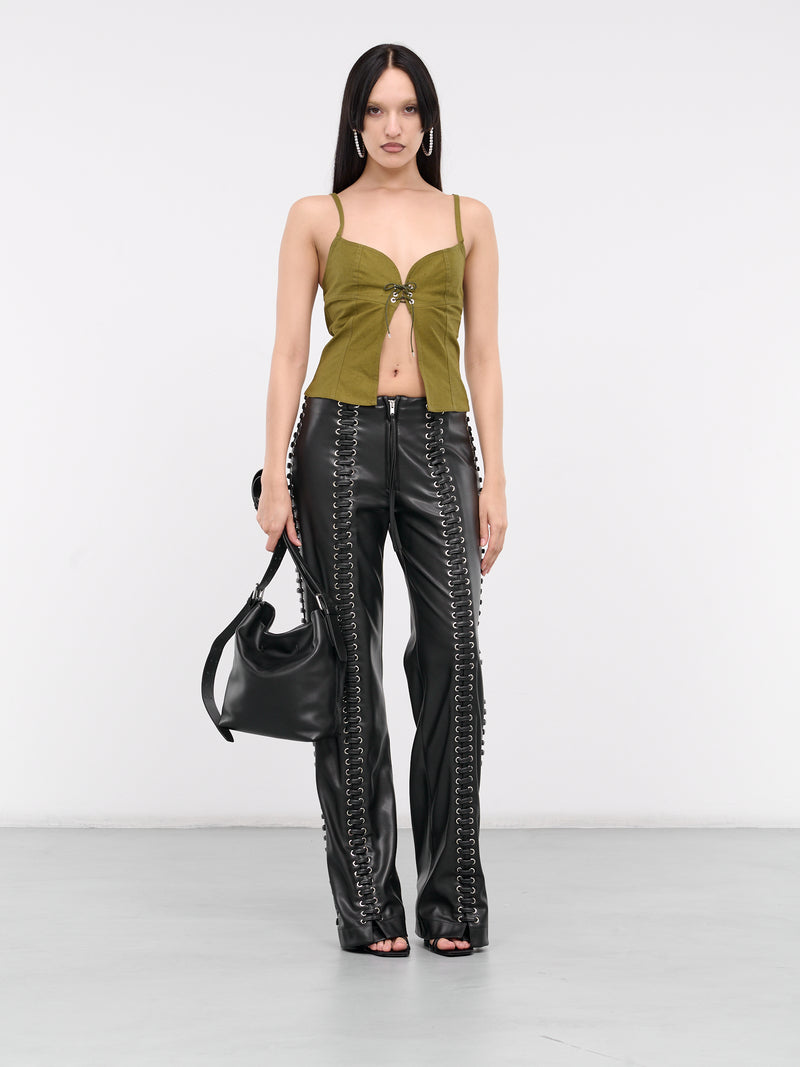 Easy Cleavage Top (TP011-W-CO0005-OLIVE-GREEN)