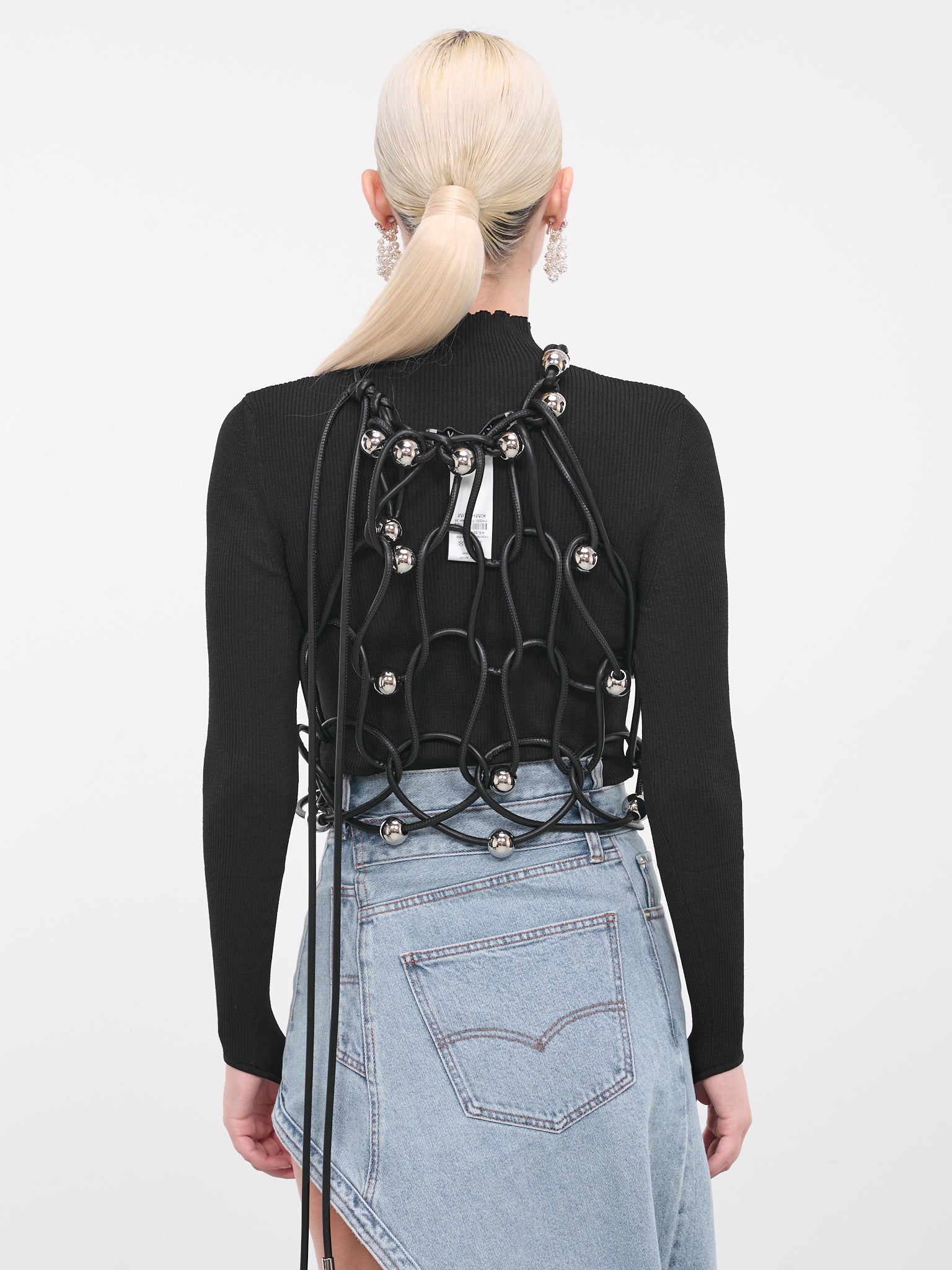 Beaded Cord Top (TP012-BK-BLACK)