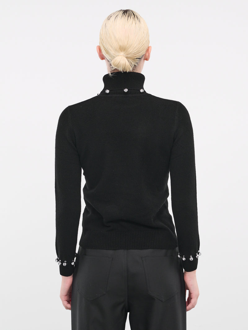 Bell Turtleneck (TP02BK-EMBROIDERED-BLACK)