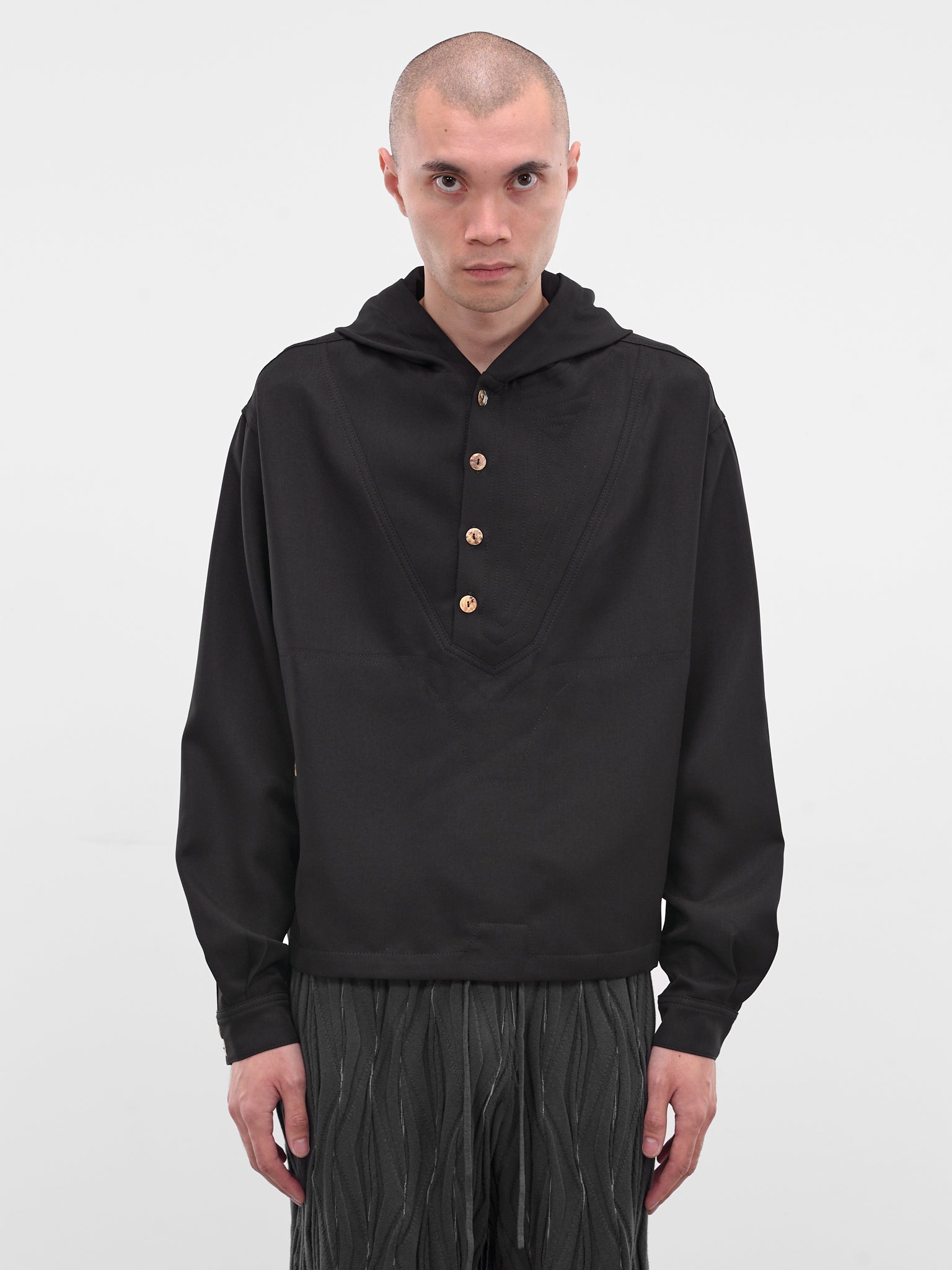 Black Saltina Hooded Long Sleeve (TP04-63-COAL-BLACK)