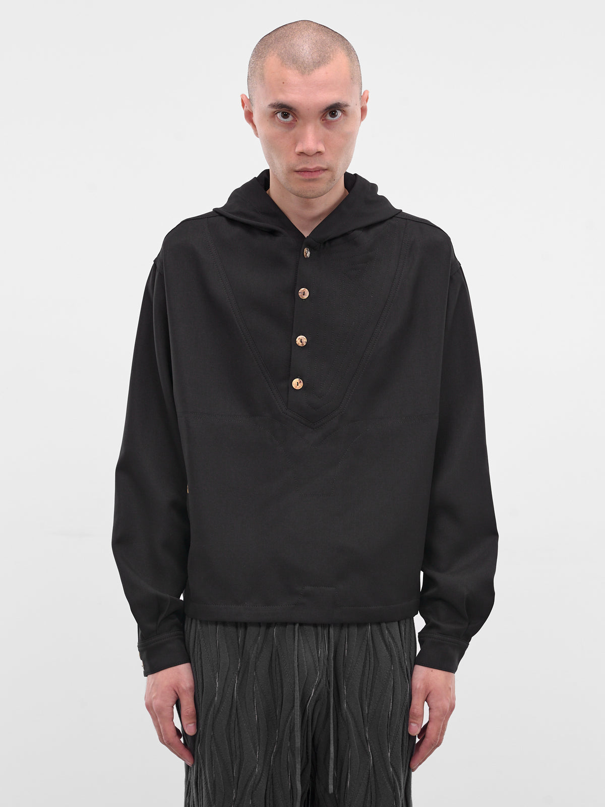 Black Saltina Hooded Long Sleeve (TP04-63-COAL-BLACK)
