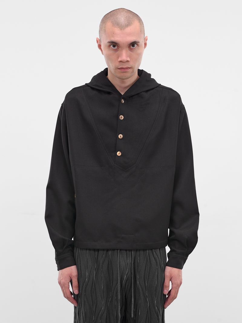 Black Saltina Hooded Long Sleeve (TP04-63-COAL-BLACK)