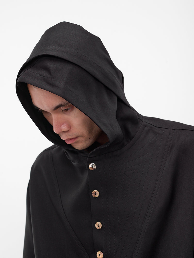 Black Saltina Hooded Long Sleeve (TP04-63-COAL-BLACK)