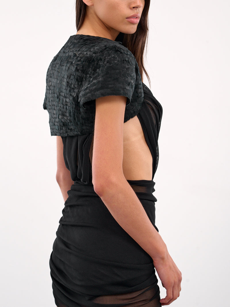 Feather Bolero (TP041-W-FEA-BLACK)