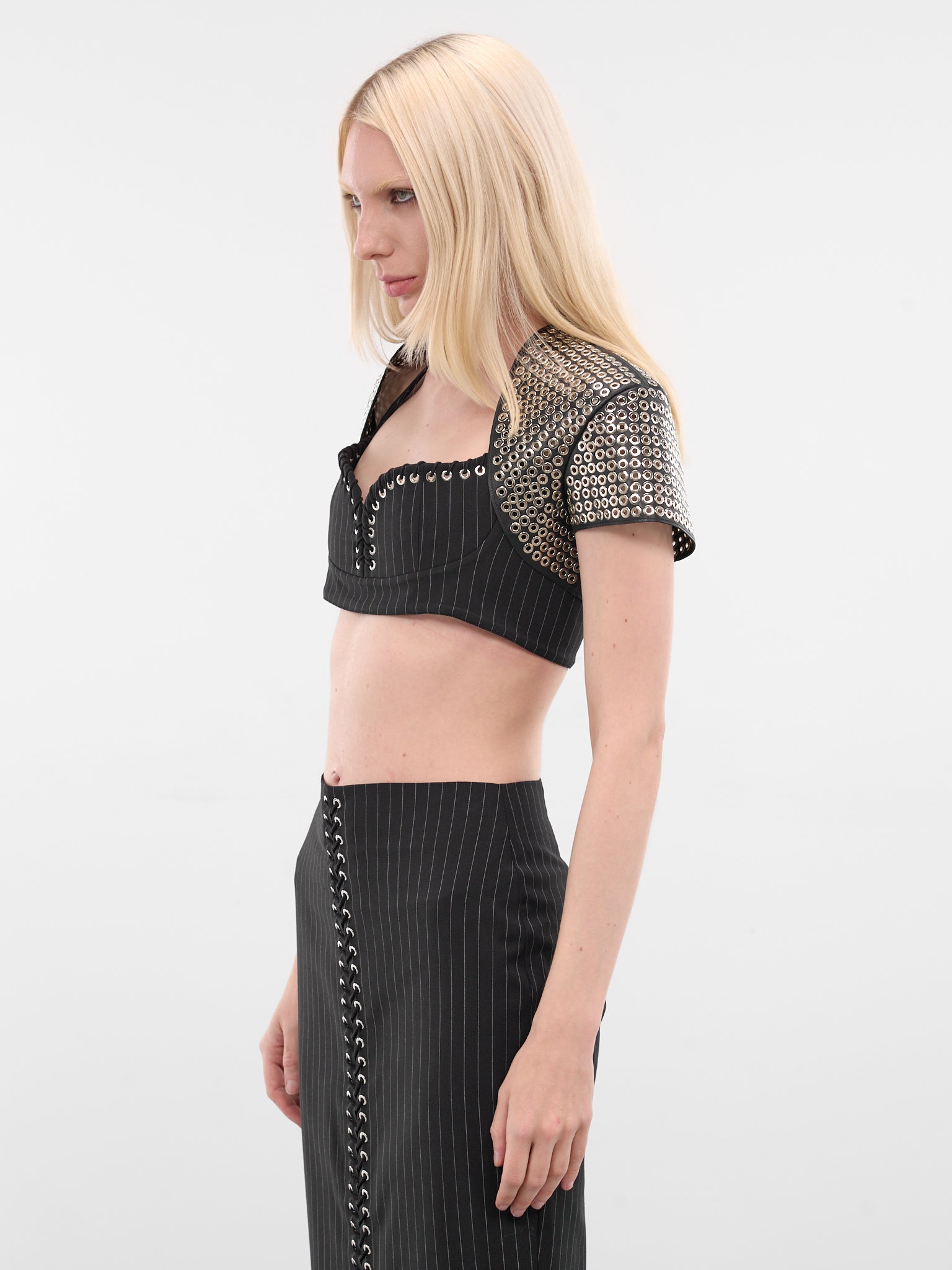 Black Lamb Leather Bolero Jacket (TP046-M-LEATHER-BLACK)