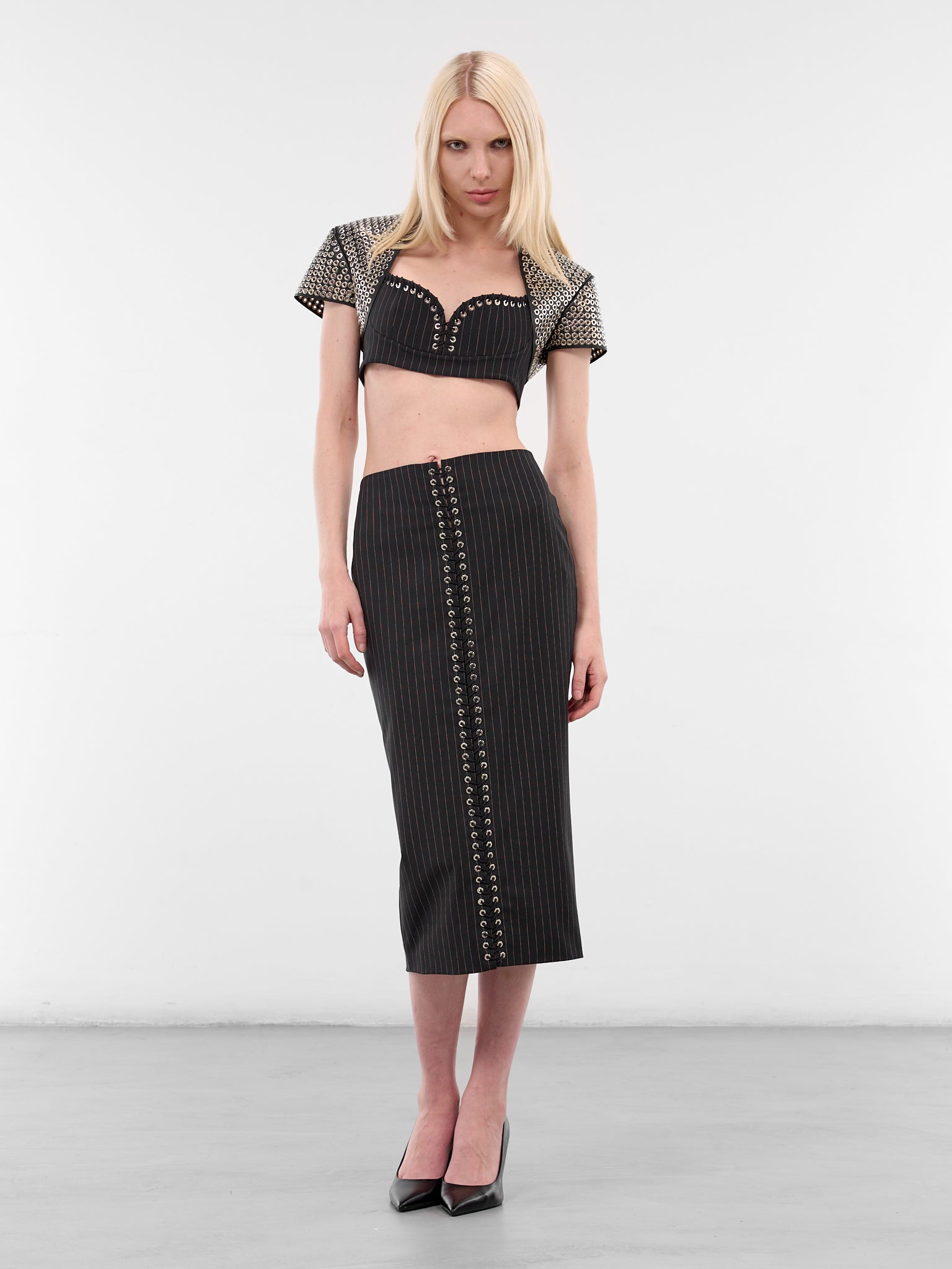 Black Lamb Leather Bolero Jacket (TP046-M-LEATHER-BLACK)