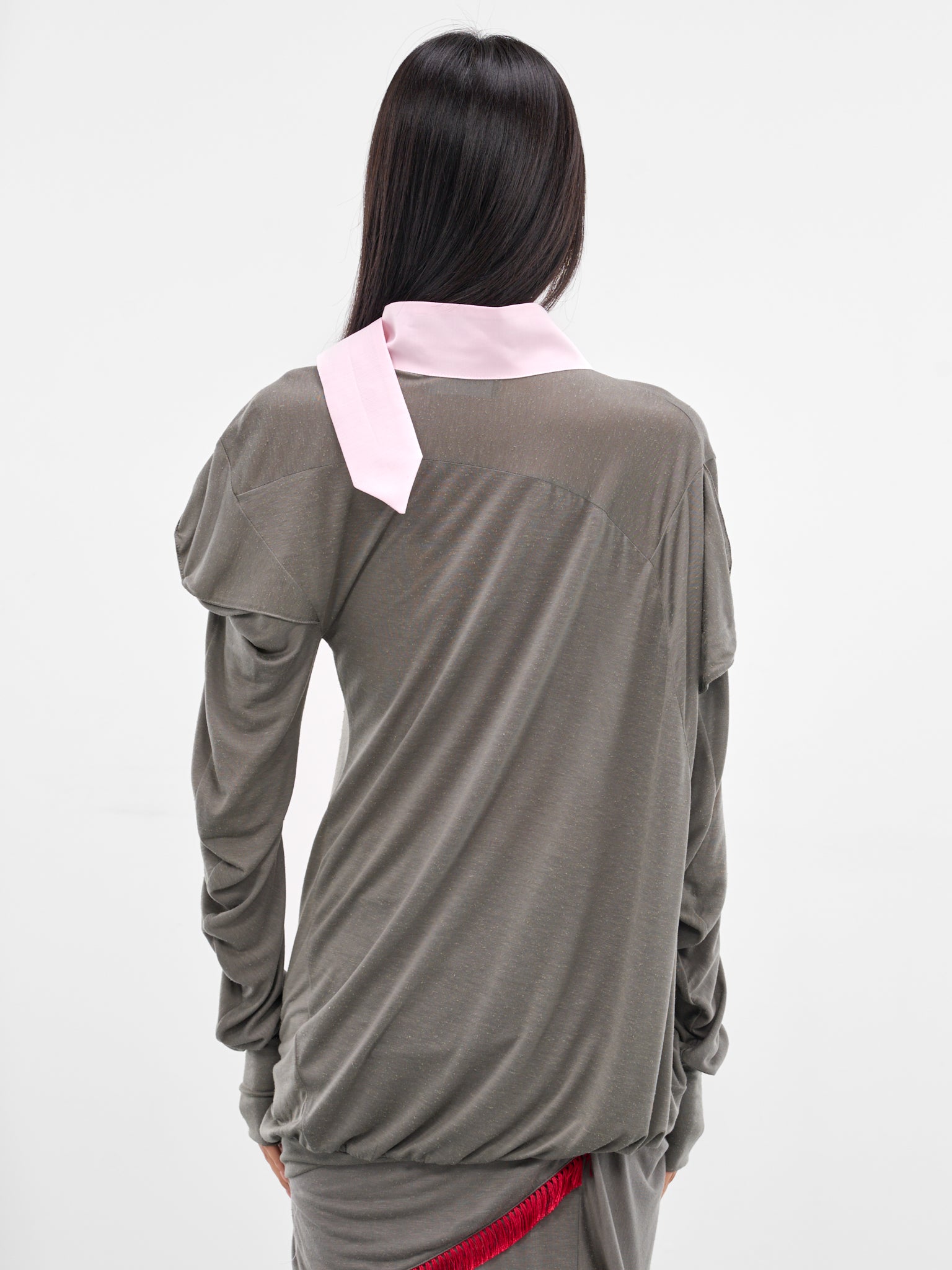 Howe Deconstructed Jersey Draping Top (TP06-81-GARGOYLE-GREY)