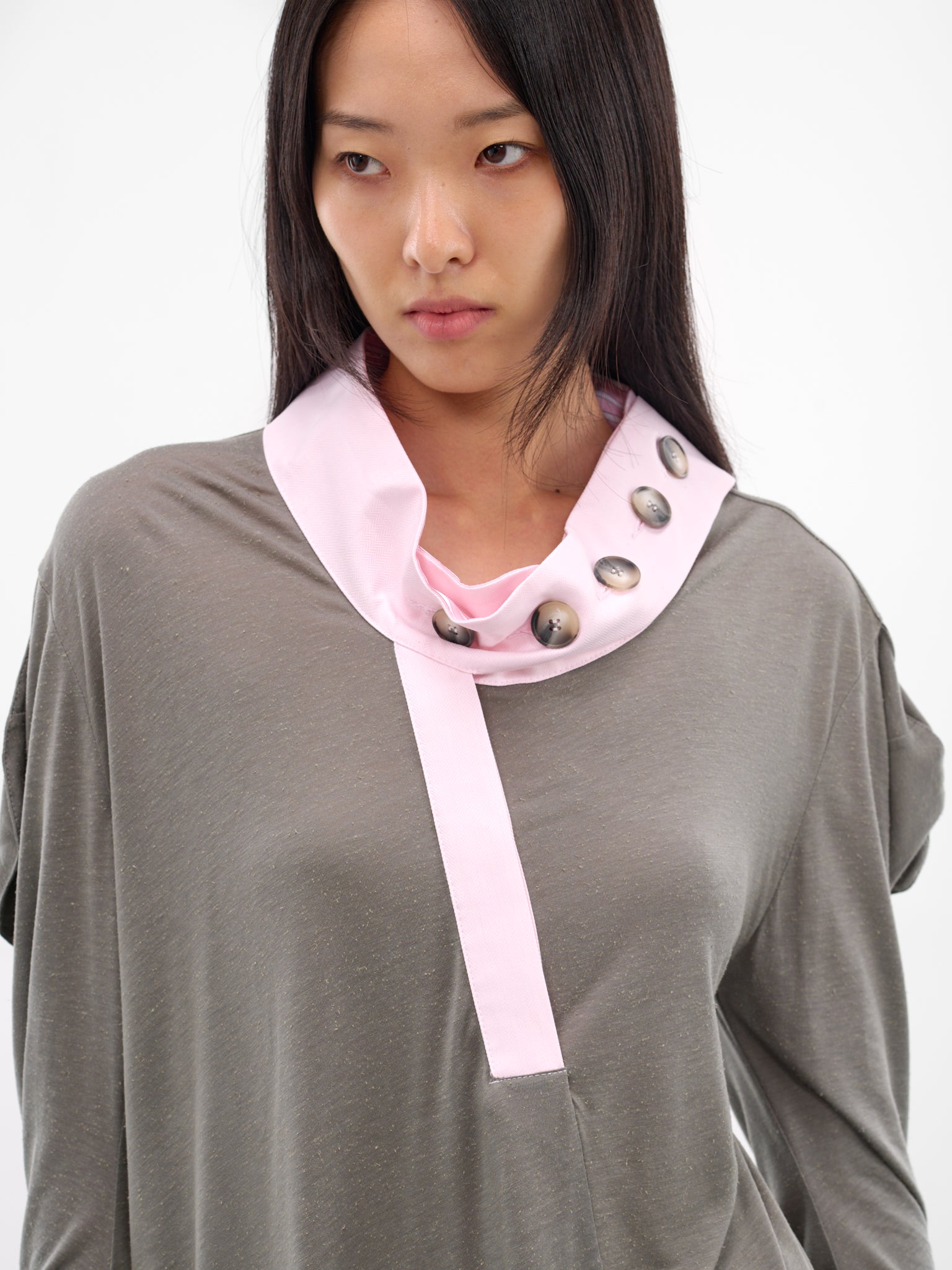 Howe Deconstructed Jersey Draping Top (TP06-81-GARGOYLE-GREY)