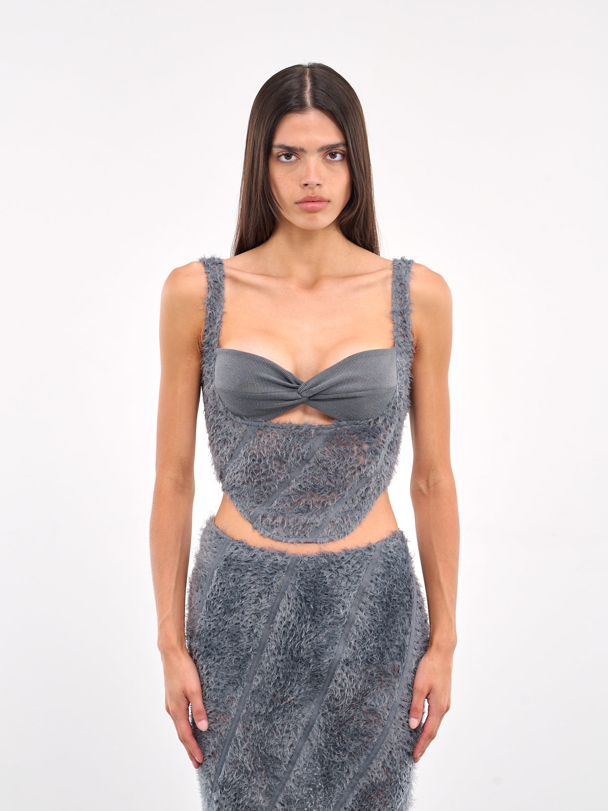 Coral Paneled Bustier Top (TP19P1BU680-GREY-BLUE)