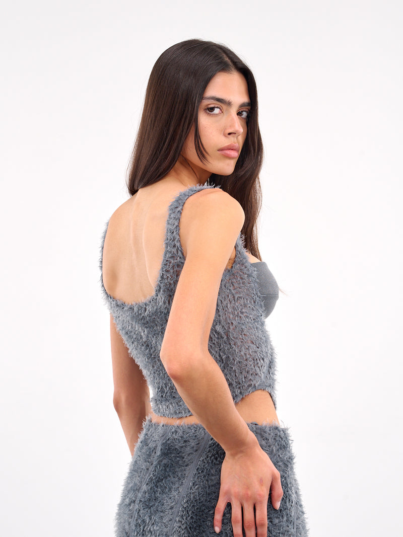 Coral Paneled Bustier Top (TP19P1BU680-GREY-BLUE)