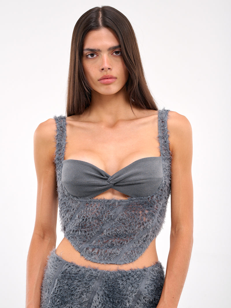 Coral Paneled Bustier Top (TP19P1BU680-GREY-BLUE)