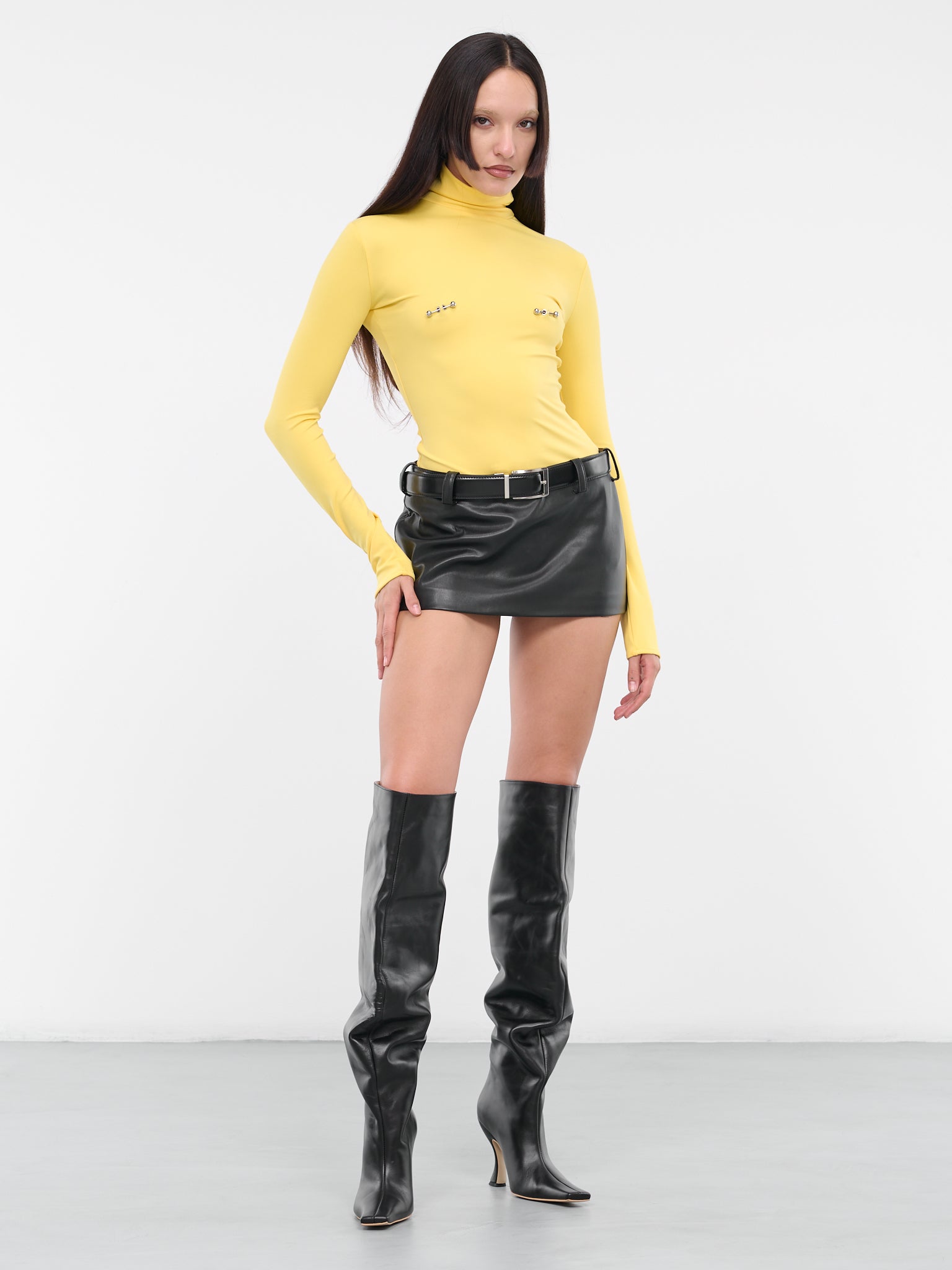 Pierced Turtleneck (TPJRY-E08-YELLOW)
