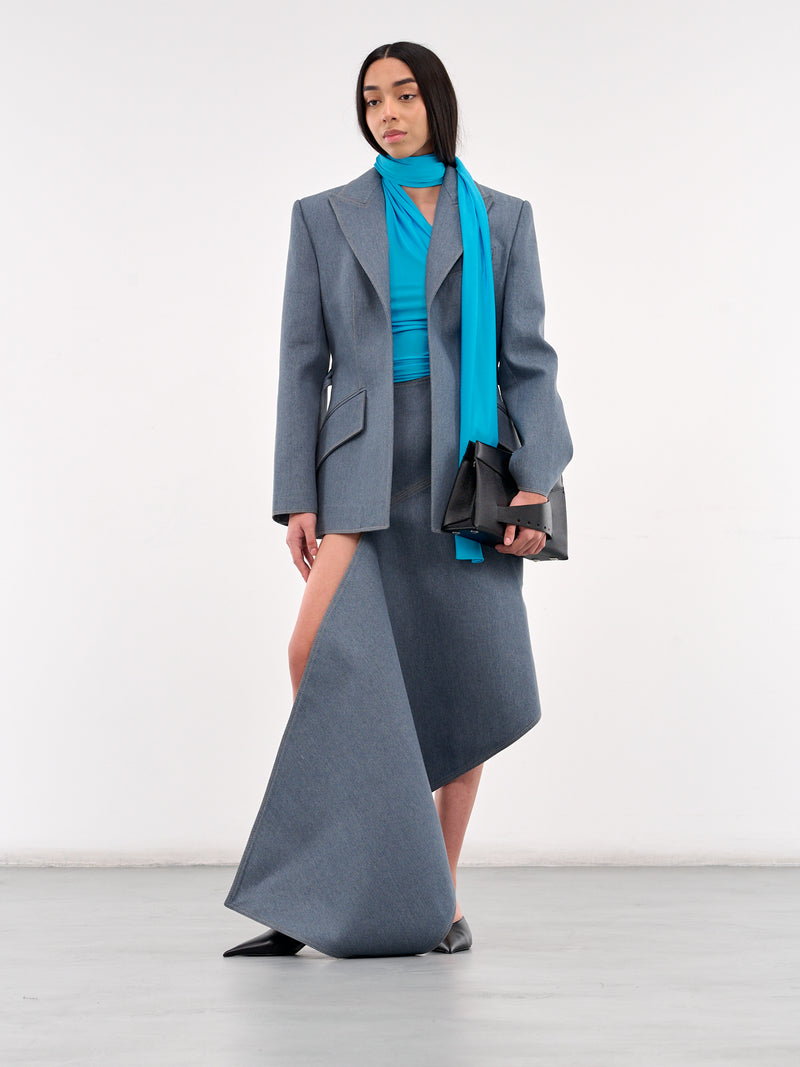 Draped Scarf Top (TPPCTQ11-TURQUOISE)