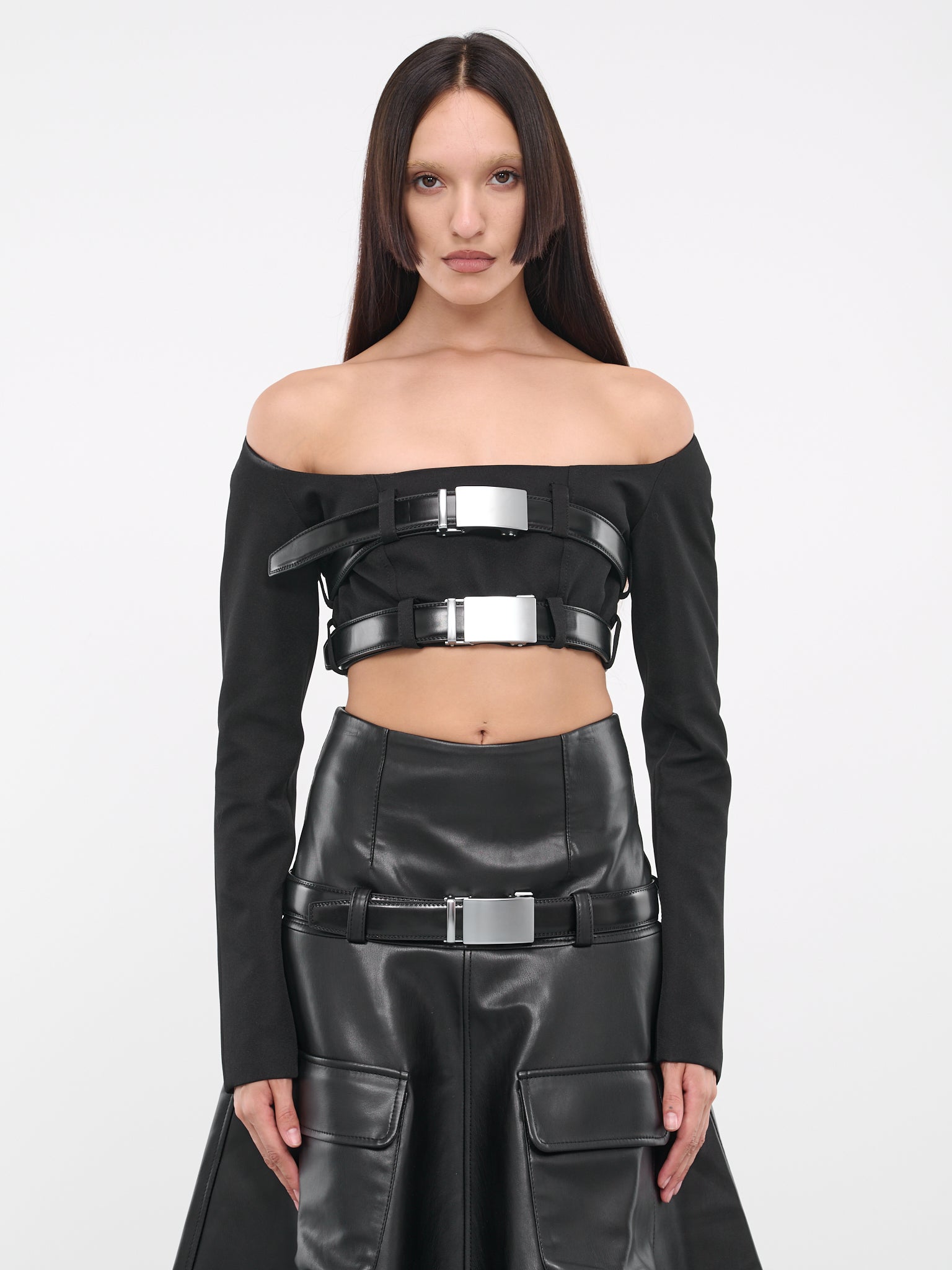 Cleavage Crop Top (TPPLB-K03-BLACK)