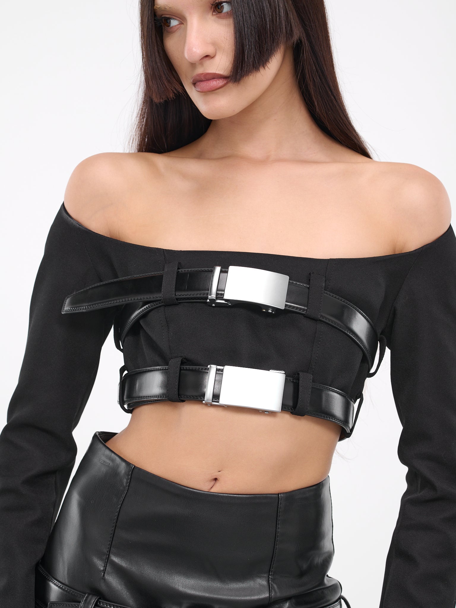 Cleavage Crop Top (TPPLB-K03-BLACK)