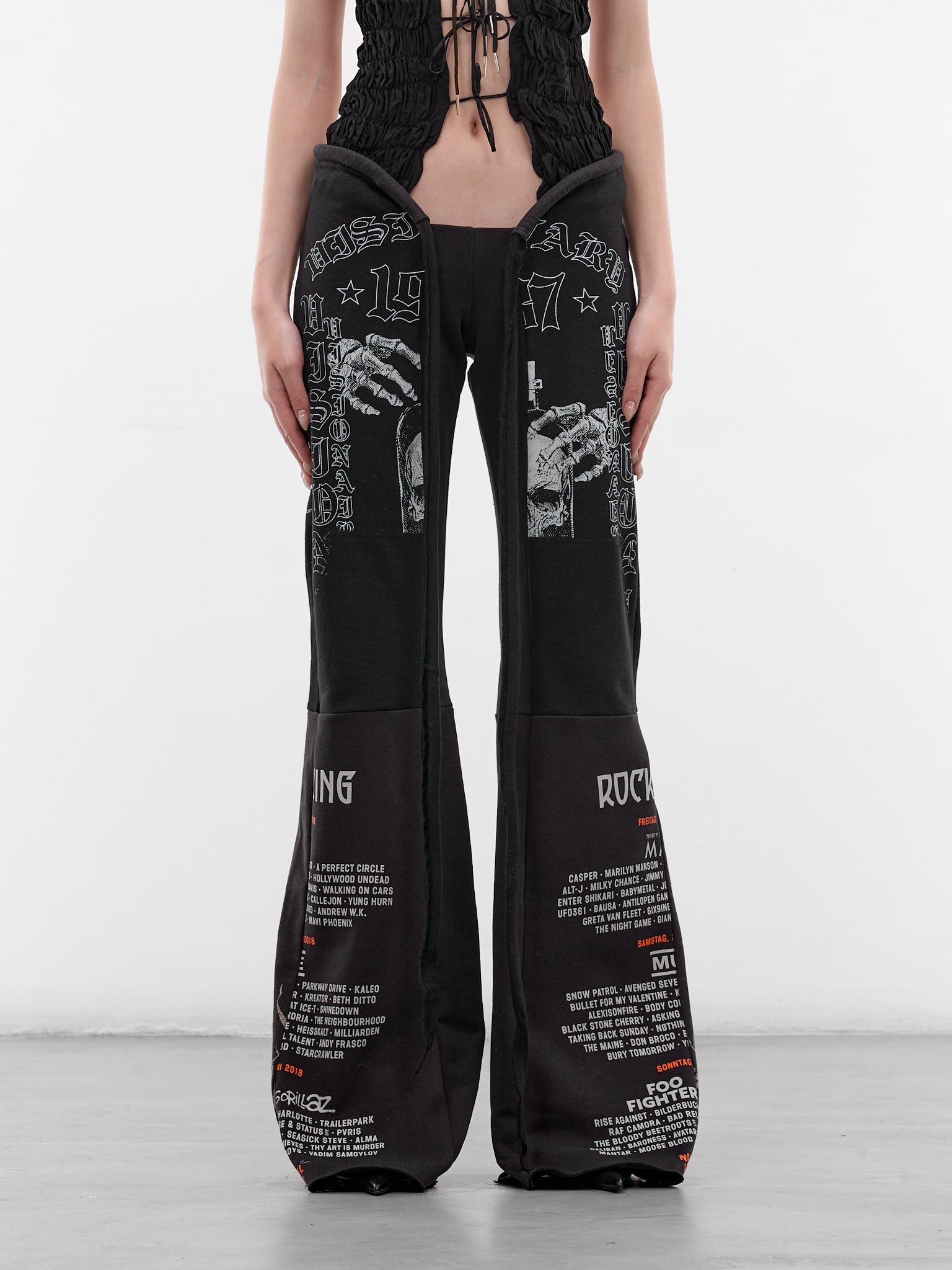 Upcycled Graphic Corset Sweatpants (TR-CO-3-BLACK)