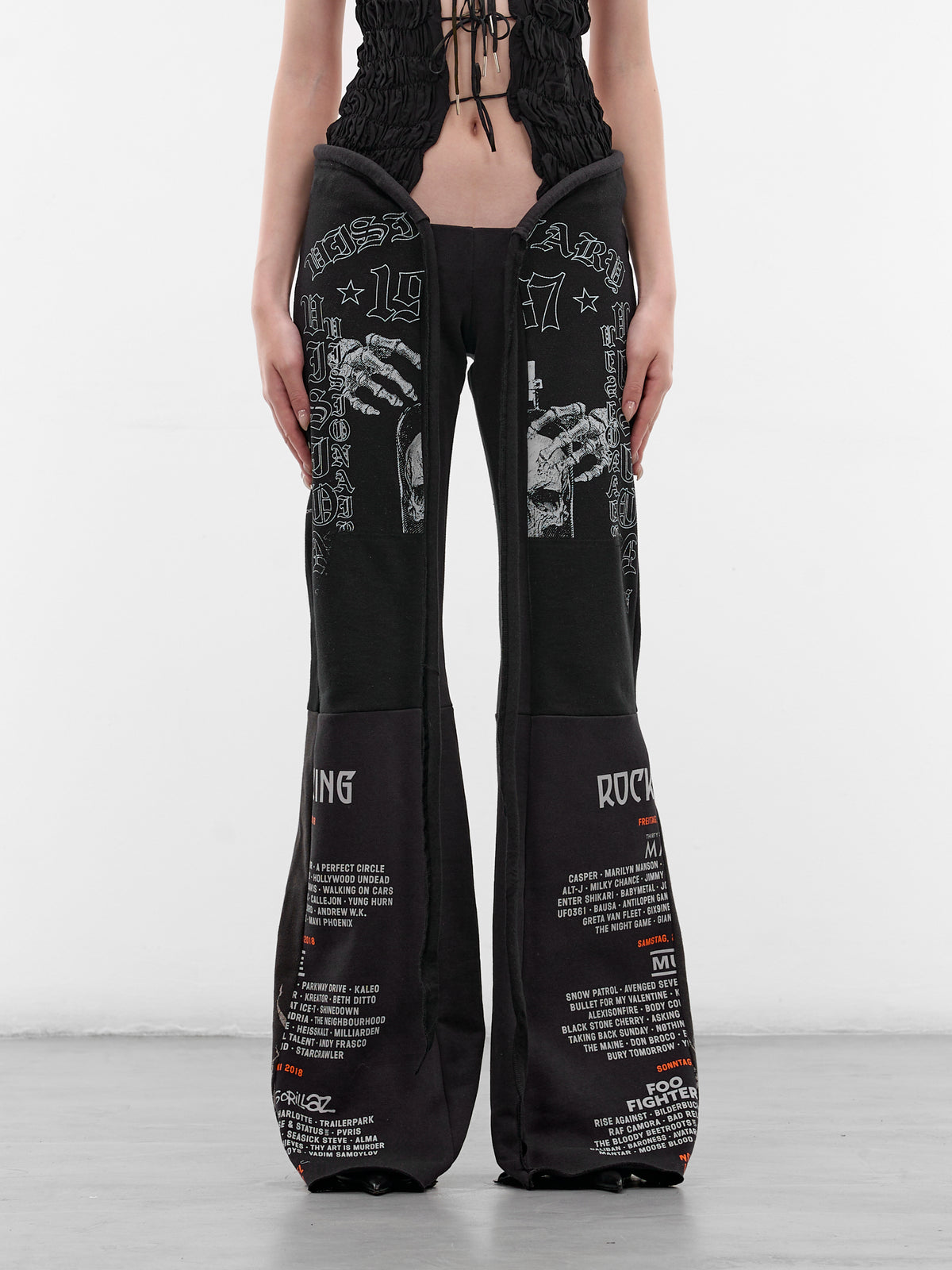 Upcycled Graphic Corset Sweatpants (TR-CO-3-BLACK)