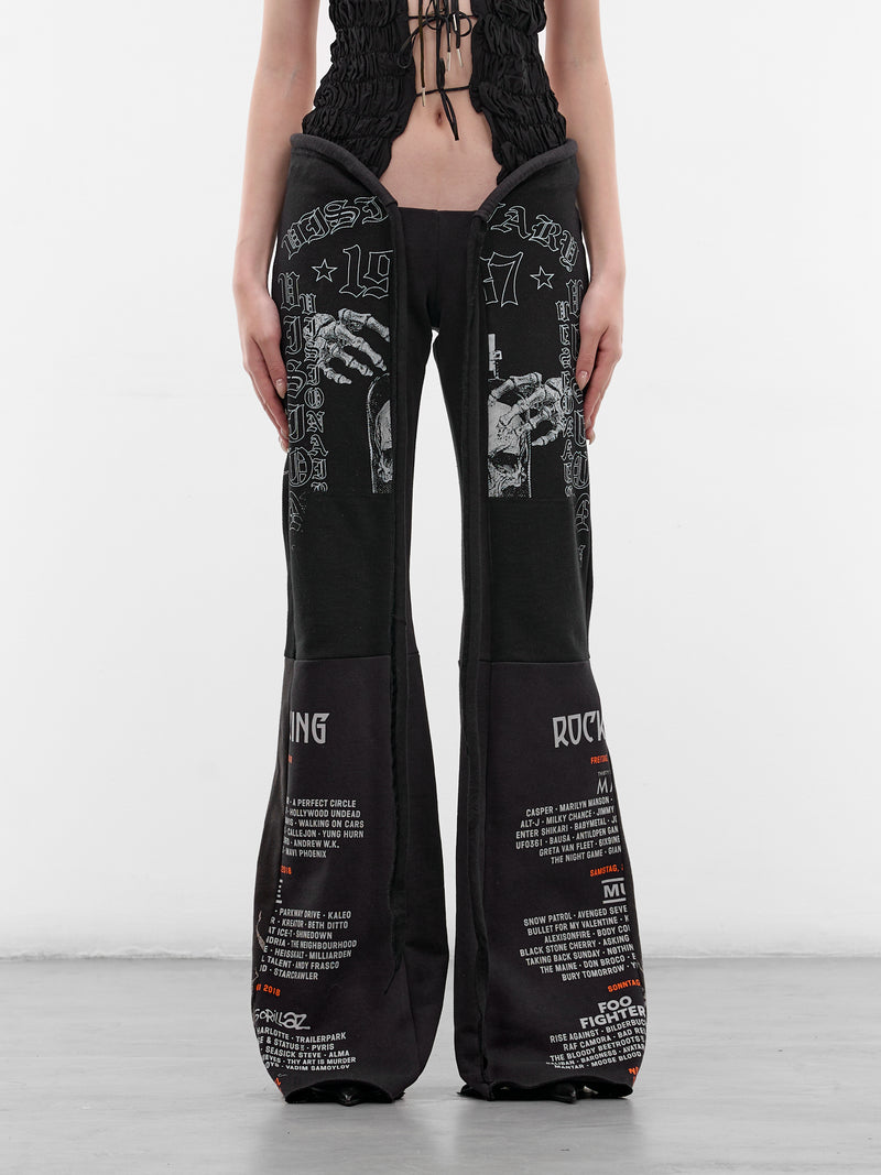 Upcycled Graphic Corset Sweatpants (TR-CO-3-BLACK)