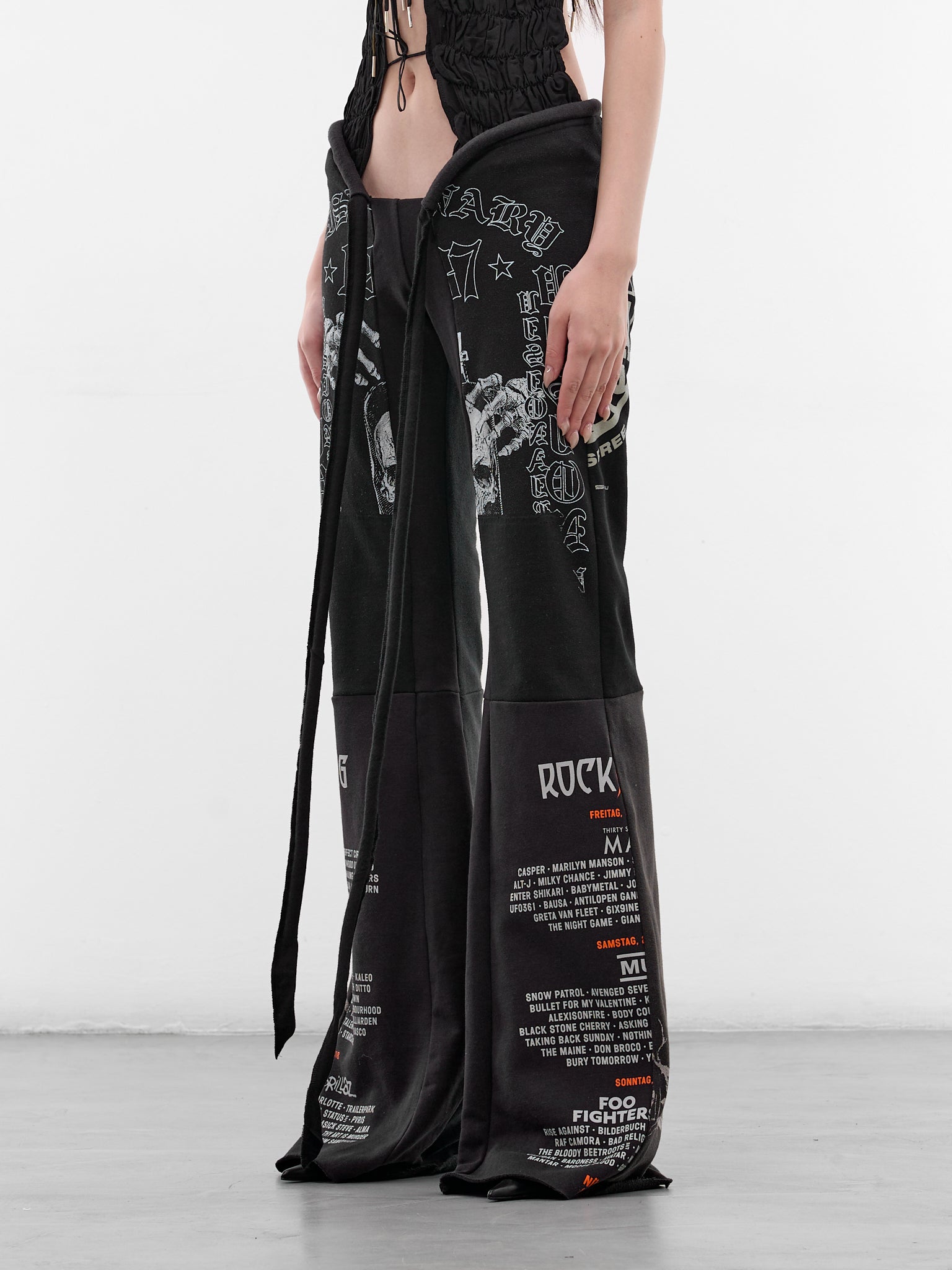 Upcycled Graphic Corset Sweatpants (TR-CO-3-BLACK)