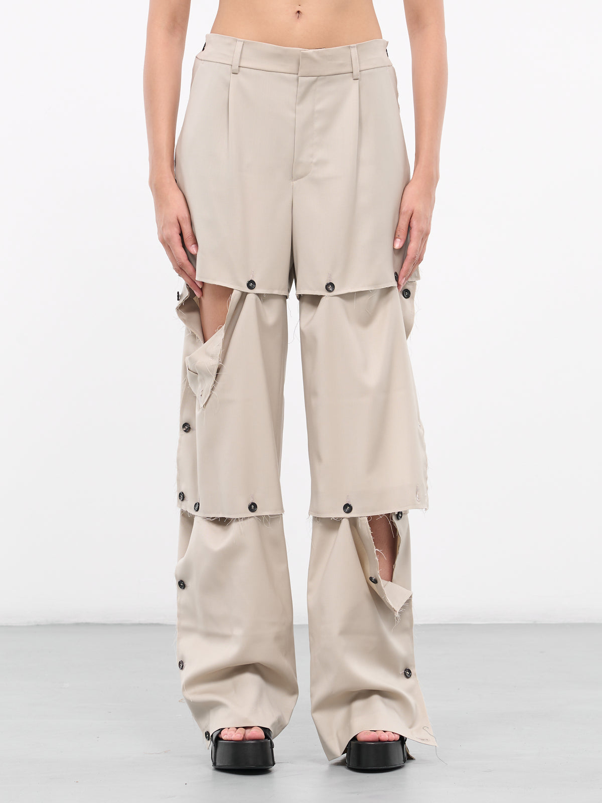 Paneled Trousers (TR02-01-BROWN)