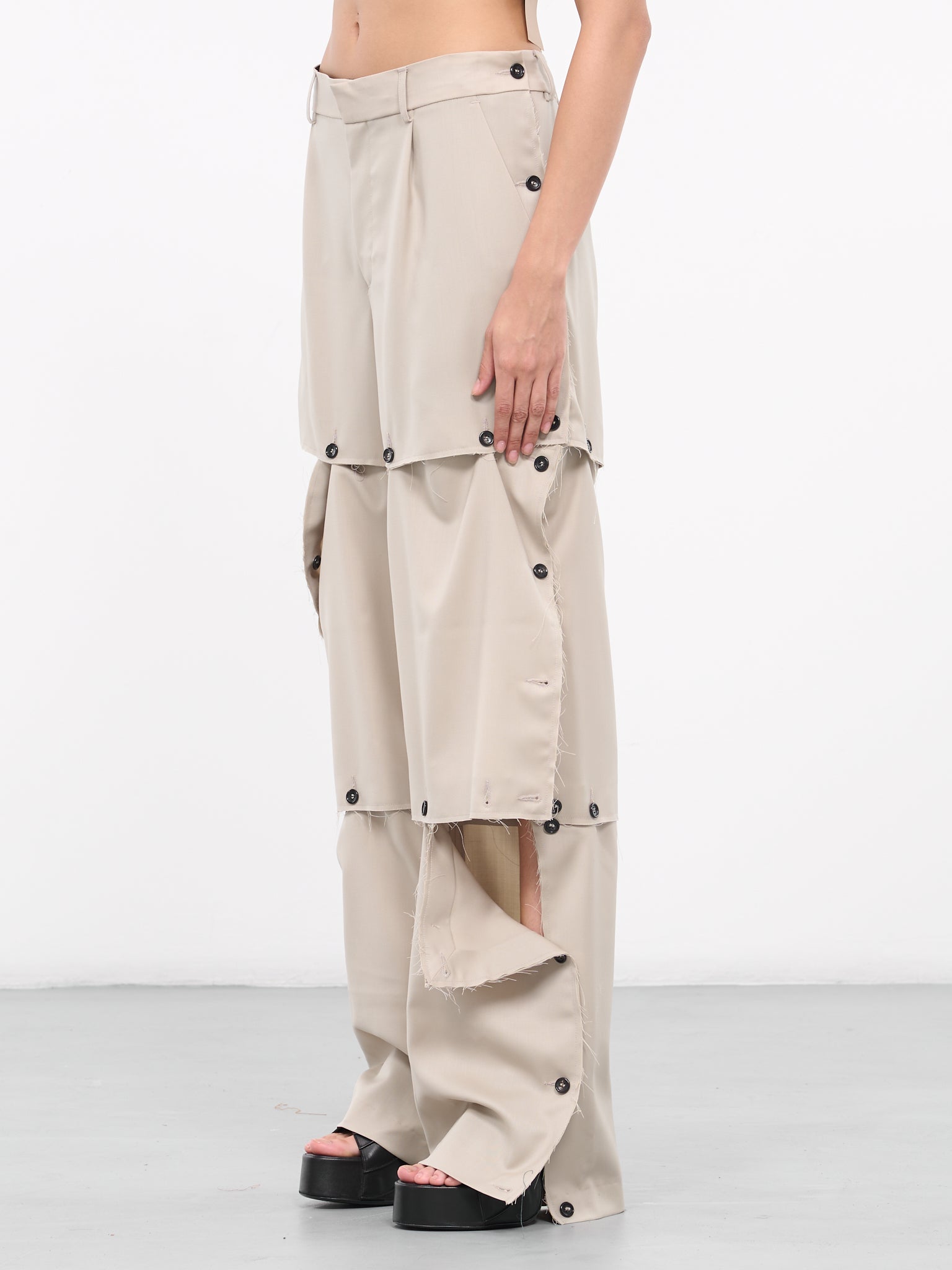 Paneled Trousers (TR02-01-BROWN)