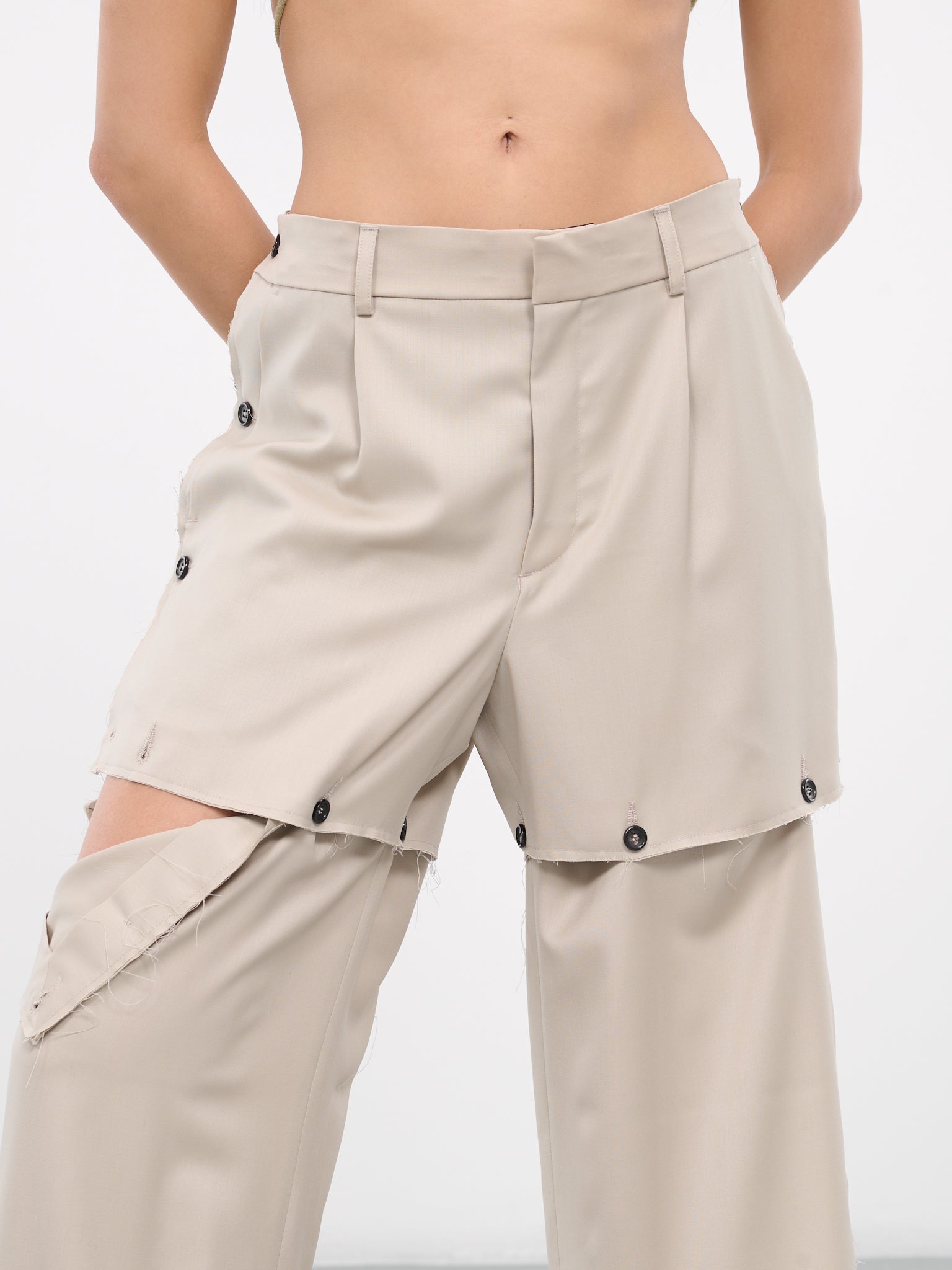 Paneled Trousers (TR02-01-BROWN)