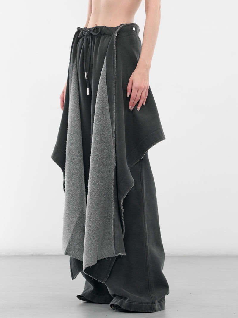 Gray Deconstructed Fleece Sweatpants (TR025-J020-00-BLACK)