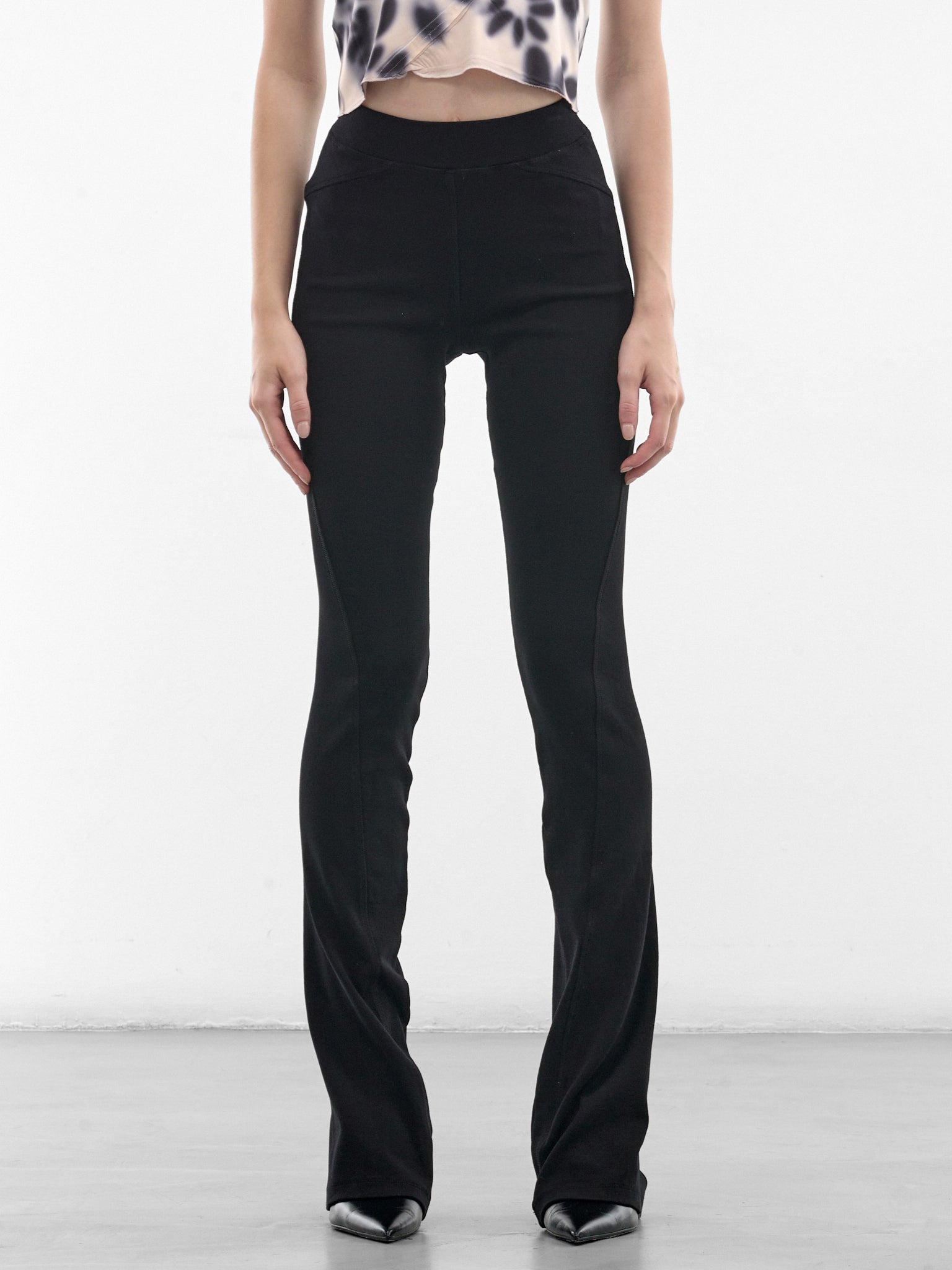 Black Cotton Rib Elevated Leggings (TR03-3-BLACK)