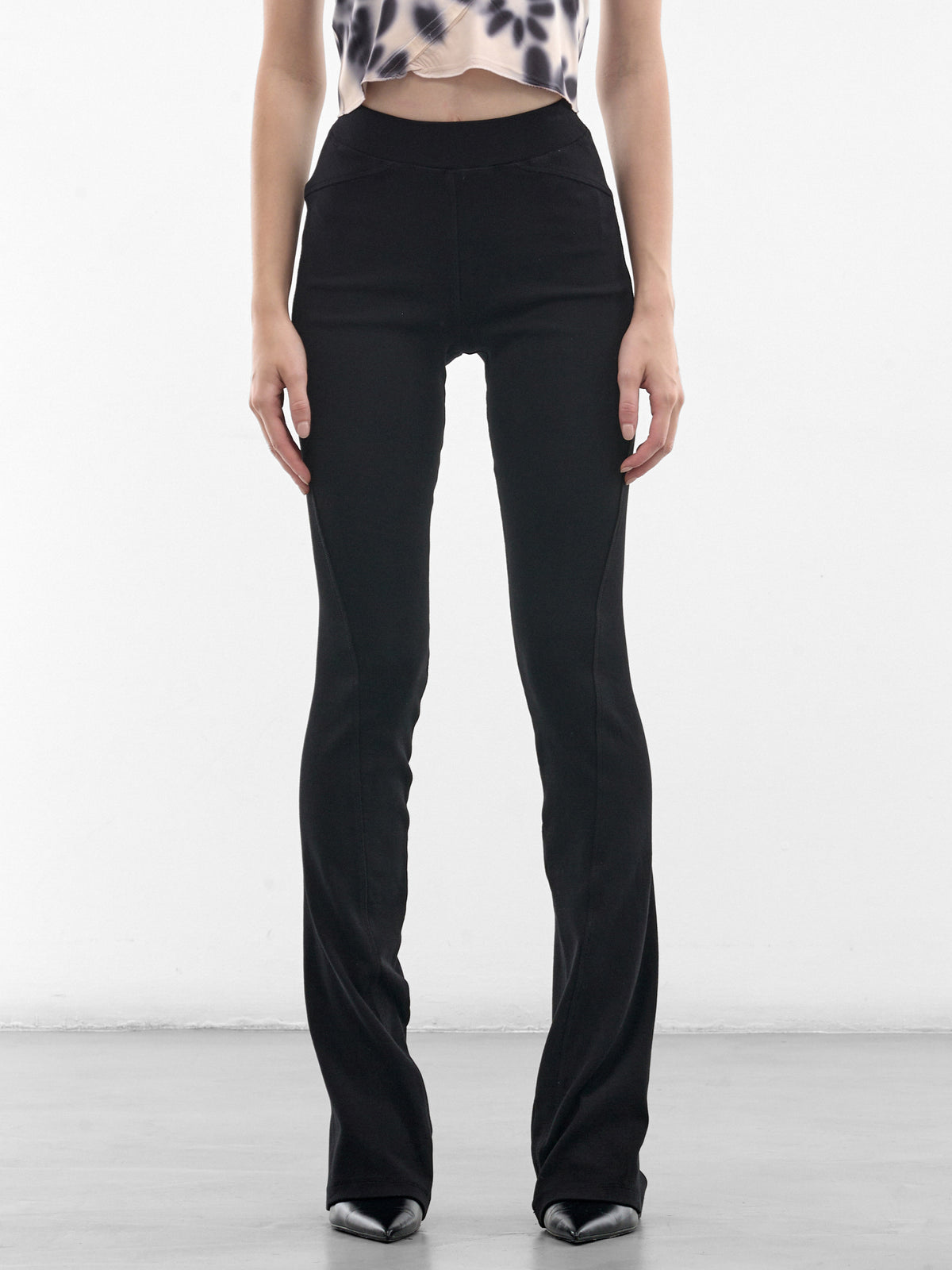 Black Cotton Rib Elevated Leggings (TR03-3-BLACK)