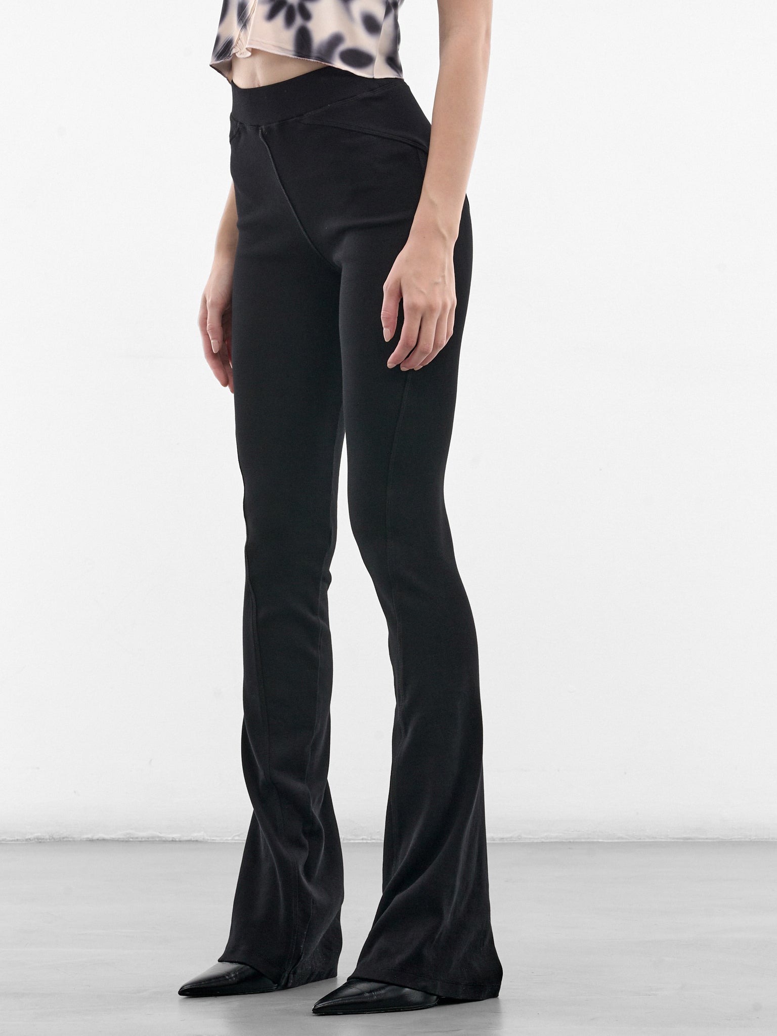 Black Cotton Rib Elevated Leggings (TR03-3-BLACK)