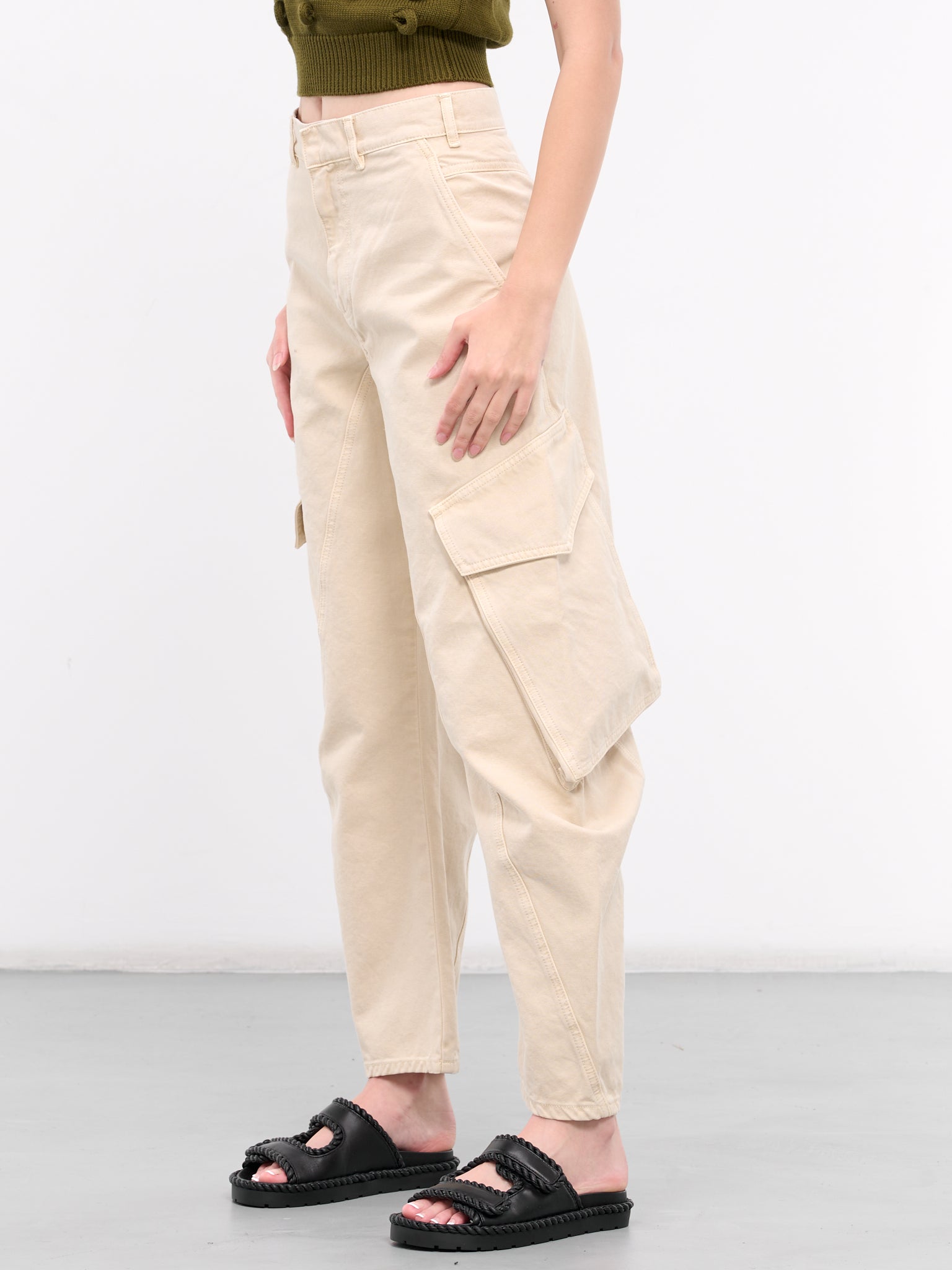 Twisted Cargo Trousers (TR0346-PG1476-CHALK)
