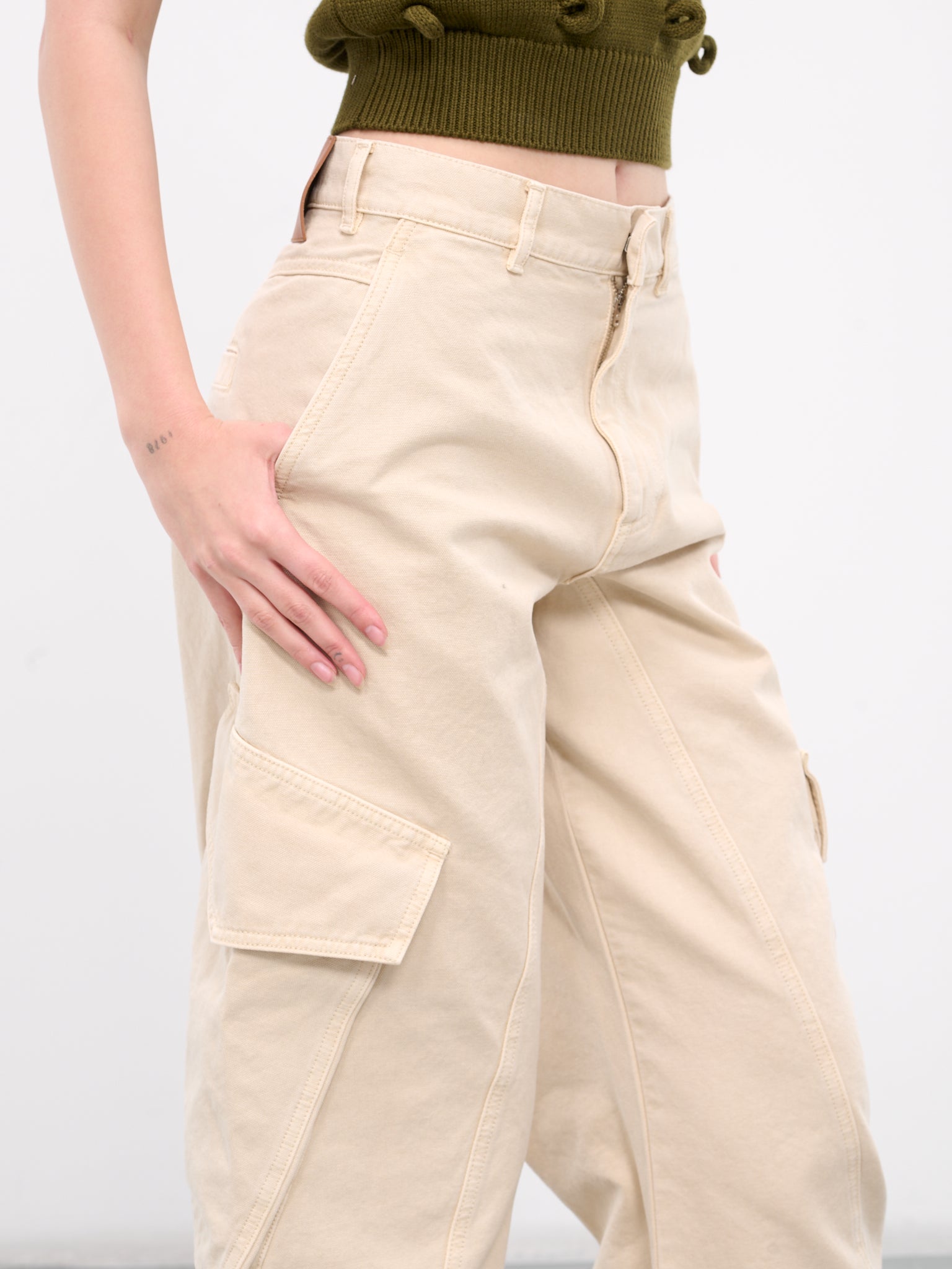 Twisted Cargo Trousers (TR0346-PG1476-CHALK)